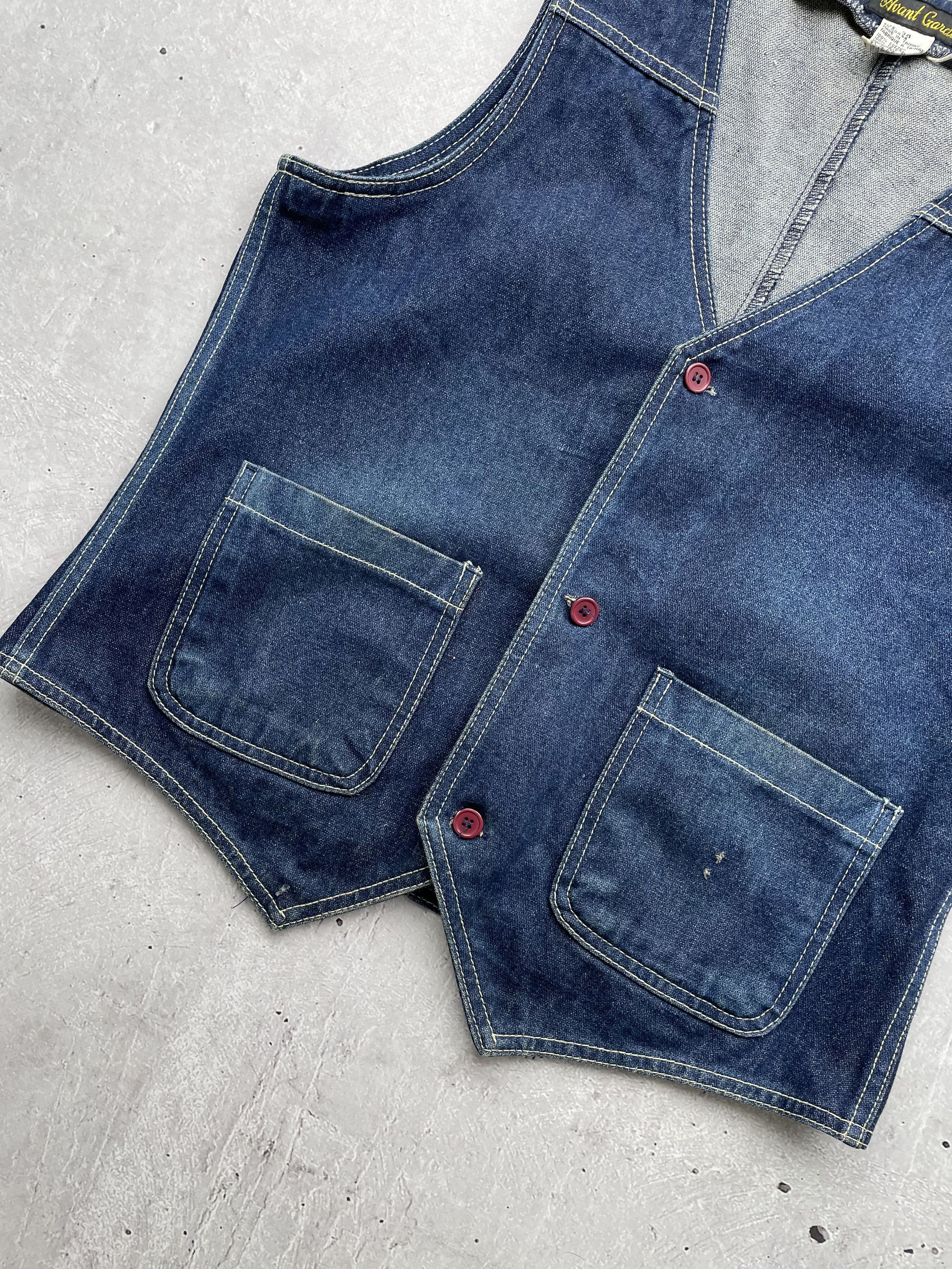 If Six Was Nine × Japanese Brand × Vintage Vintage Denim Vest Size US M / EU 48-50 / 2 - 3 Thumbnail