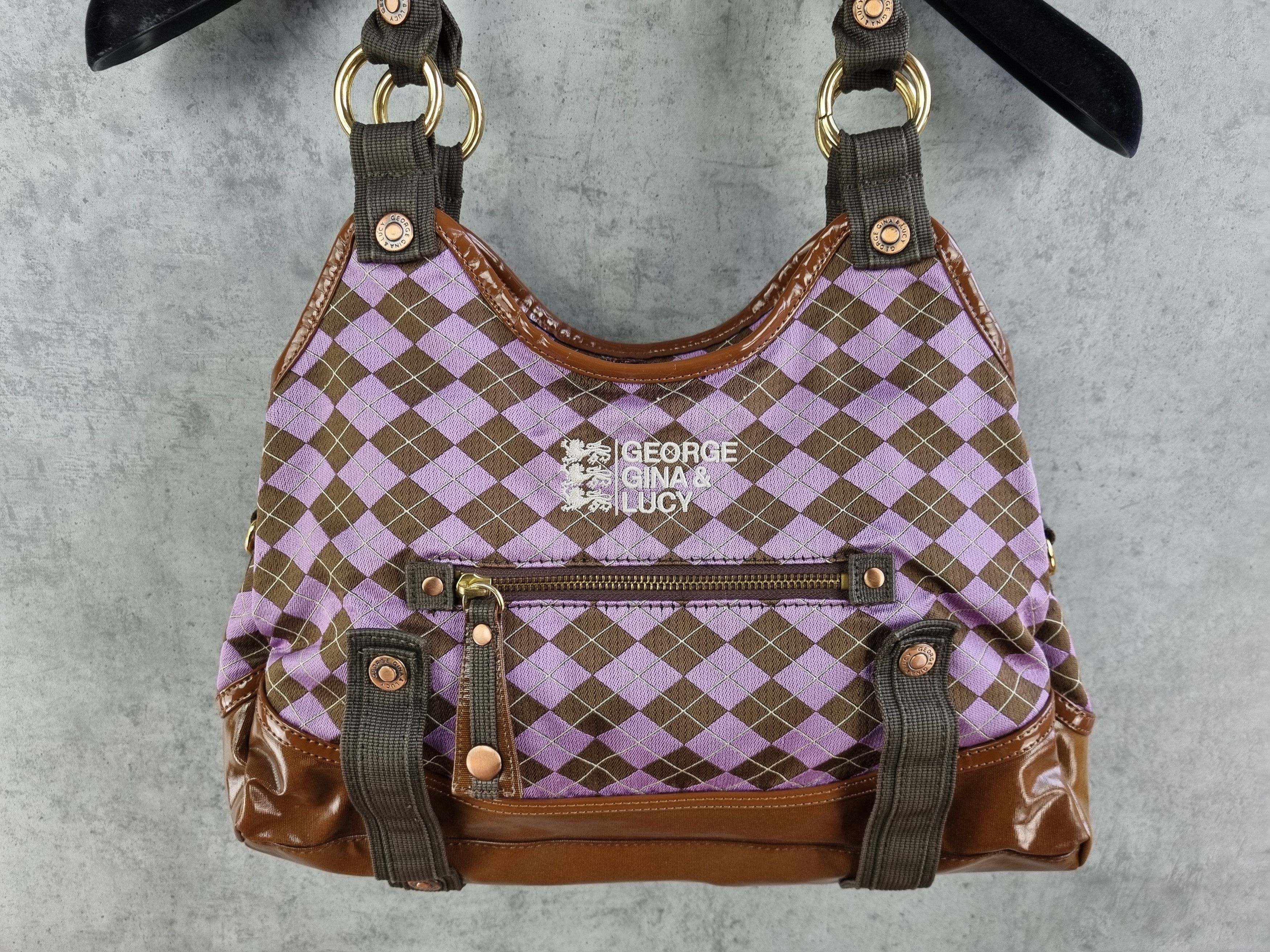 Japanese Brand × Seditionaries × Vintage Rare GG & L George Gina and Lucy Bag Diamond Punk Pattern Size ONE SIZE - 4 Thumbnail