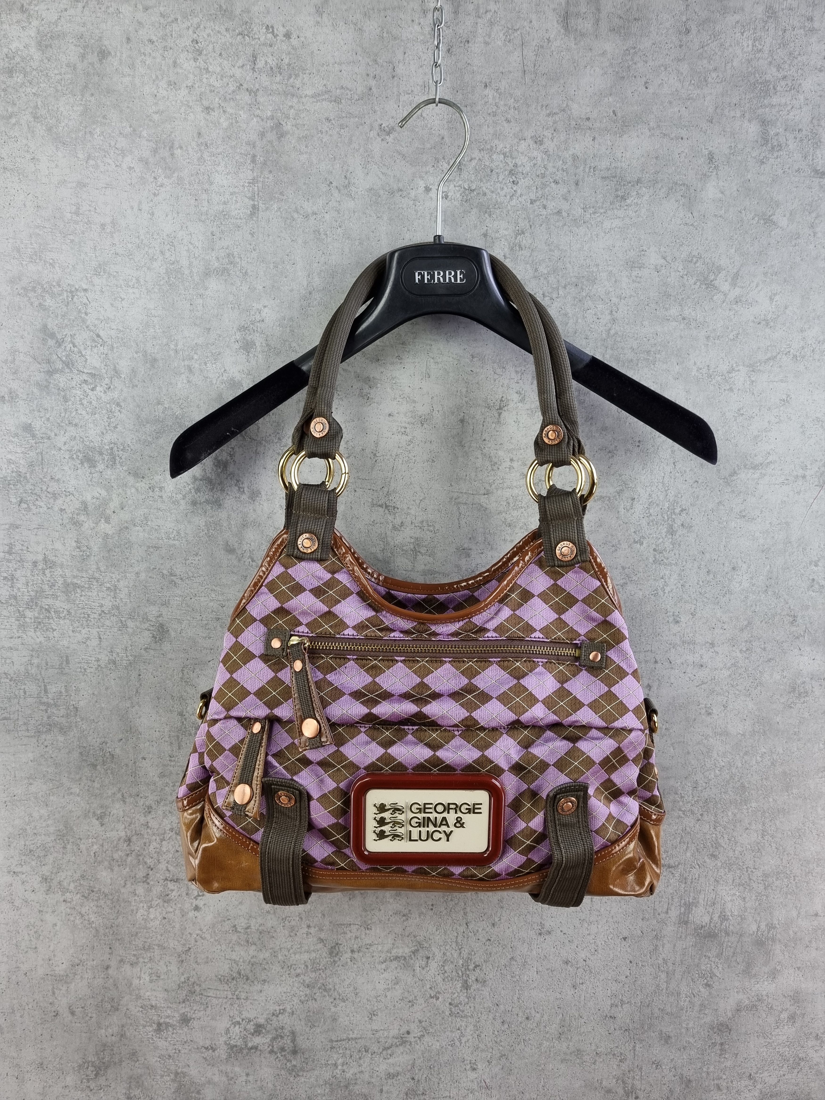 Japanese Brand × Seditionaries × Vintage Rare GG & L George Gina and Lucy Bag Diamond Punk Pattern Size ONE SIZE - 3 Thumbnail