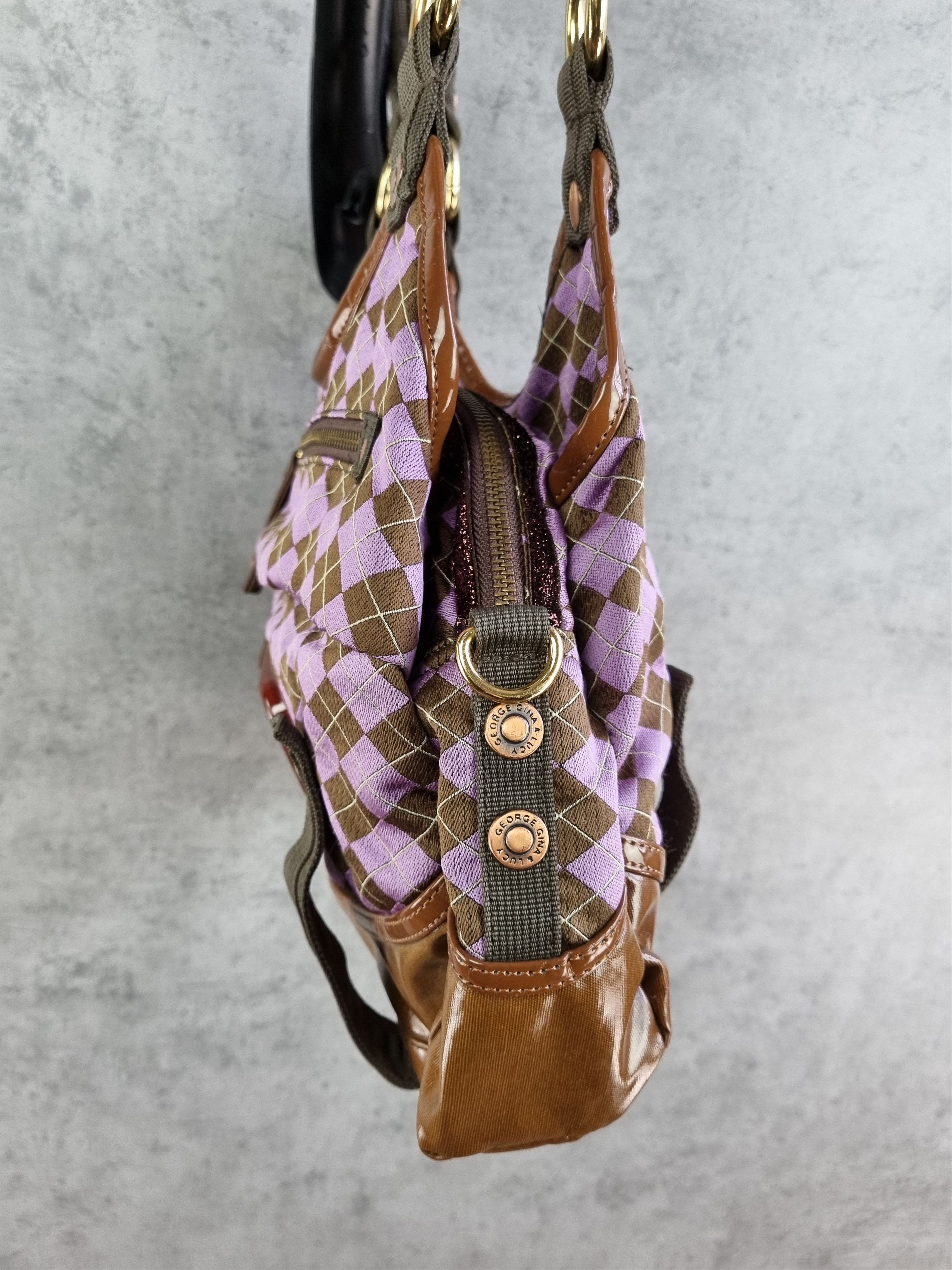 Japanese Brand × Seditionaries × Vintage Rare GG & L George Gina and Lucy Bag Diamond Punk Pattern Size ONE SIZE - 18 Thumbnail