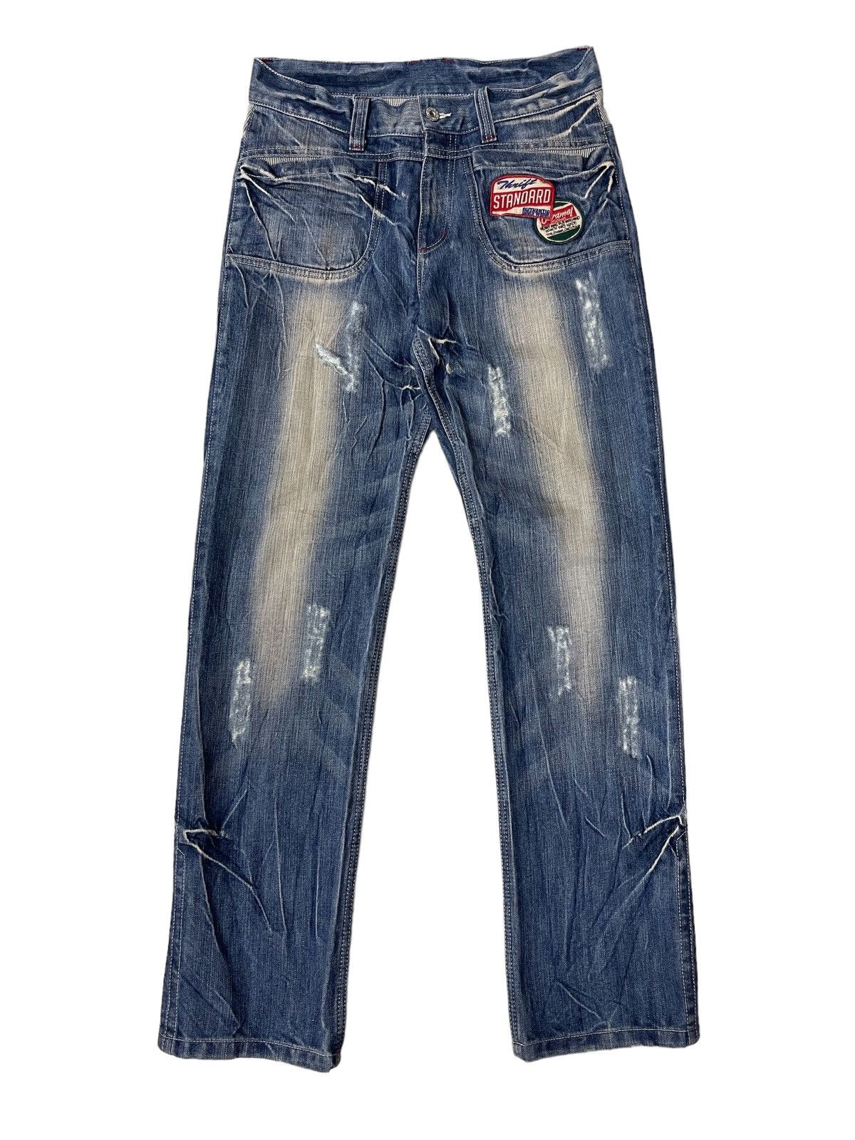 image of If Six Was Nine Kriff Mayer Japan Rusty Denim Pants in Blue, Men's (Size 30)