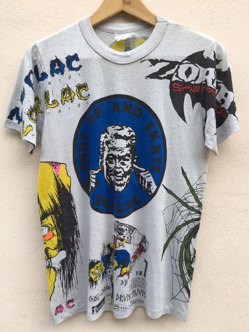 Vintage 💥Vintage Skate 80s Archive Iconic Piece of Zorlac Pushead Size US M / EU 48-50 / 2 - 2 Thumbnail