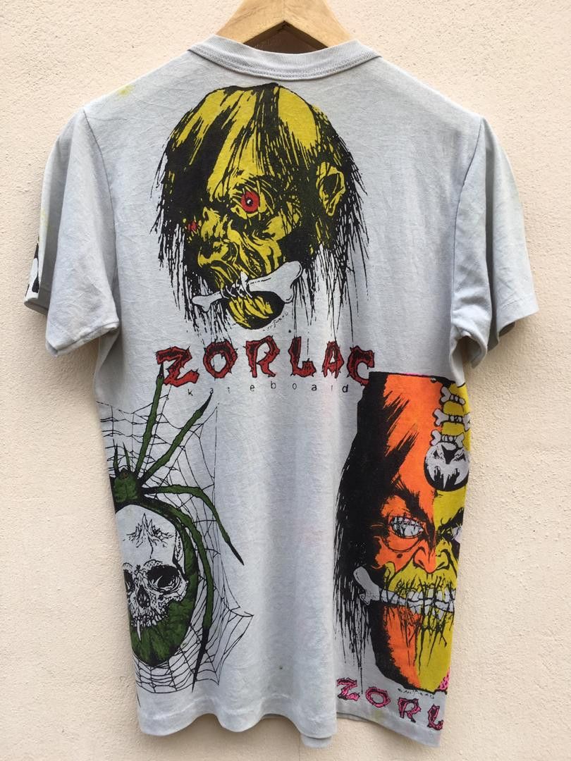 Vintage 90s Zorlac Skateboard Pushead Art Graphic Skateboard T Shirt / Old  Skates / 90s Streetwear T Shirt Made in Usa Size L 