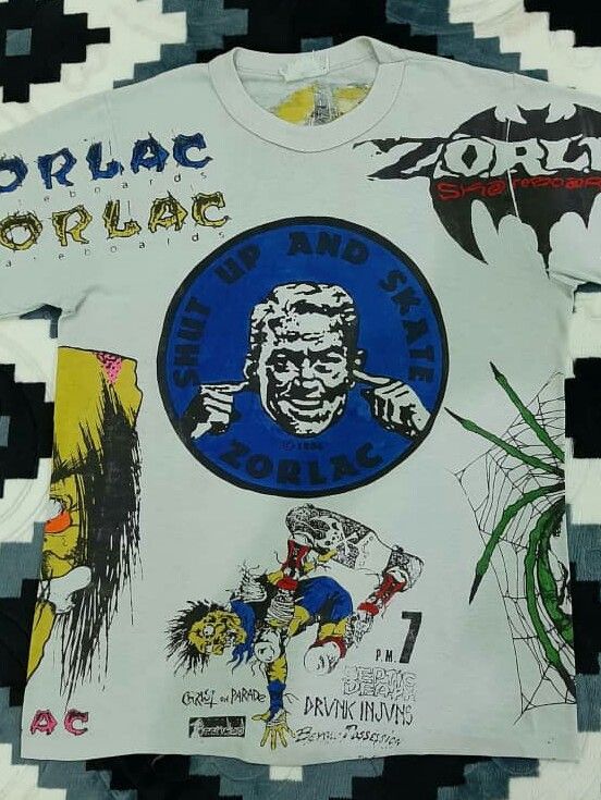 Vintage 💥Vintage Skate 80s Archive Iconic Piece of Zorlac Pushead Size US M / EU 48-50 / 2 - 3 Thumbnail