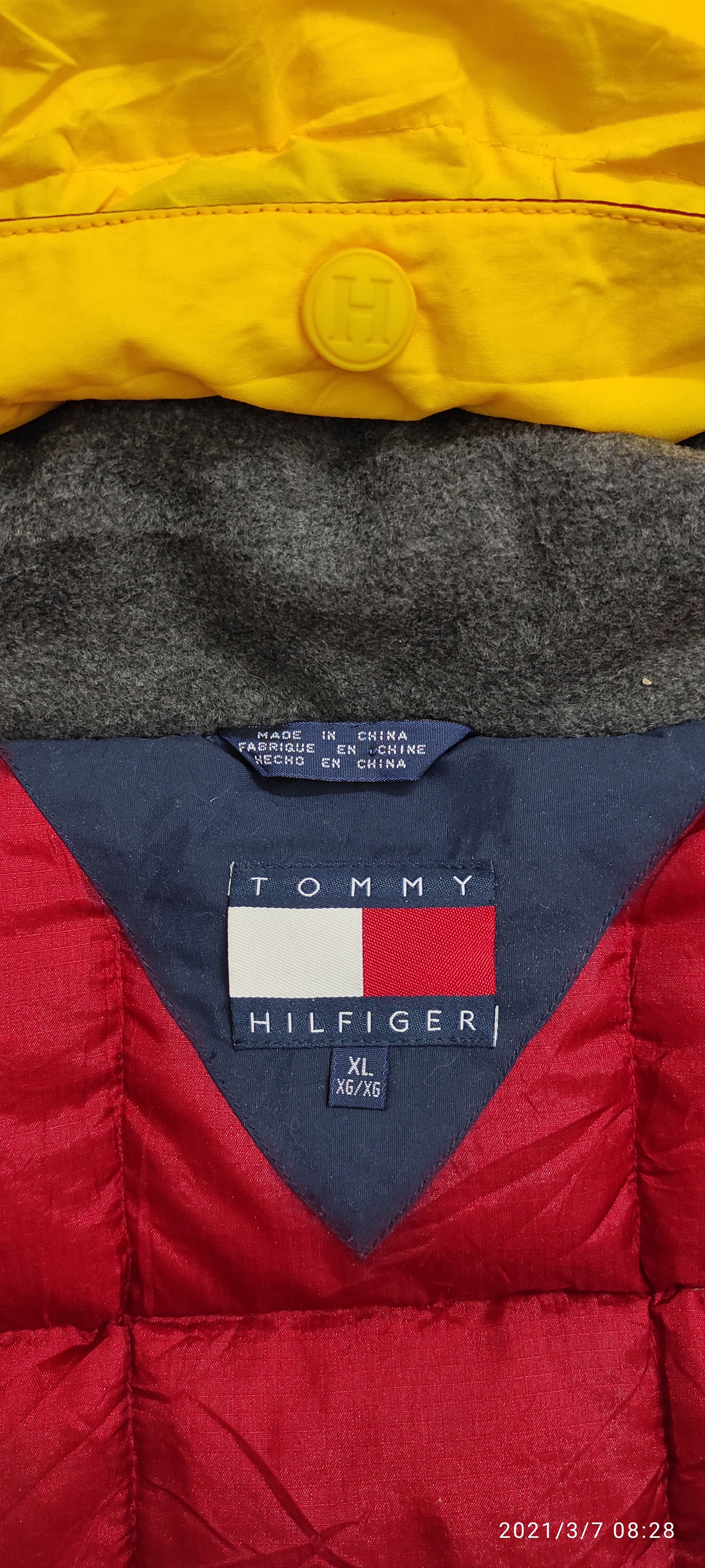 Tommy Hilfiger 90's Tommy Hilfiger Duck Down Puffer Anorak hidden Jacket Size US XL / EU 56 / 4 - 3 Thumbnail