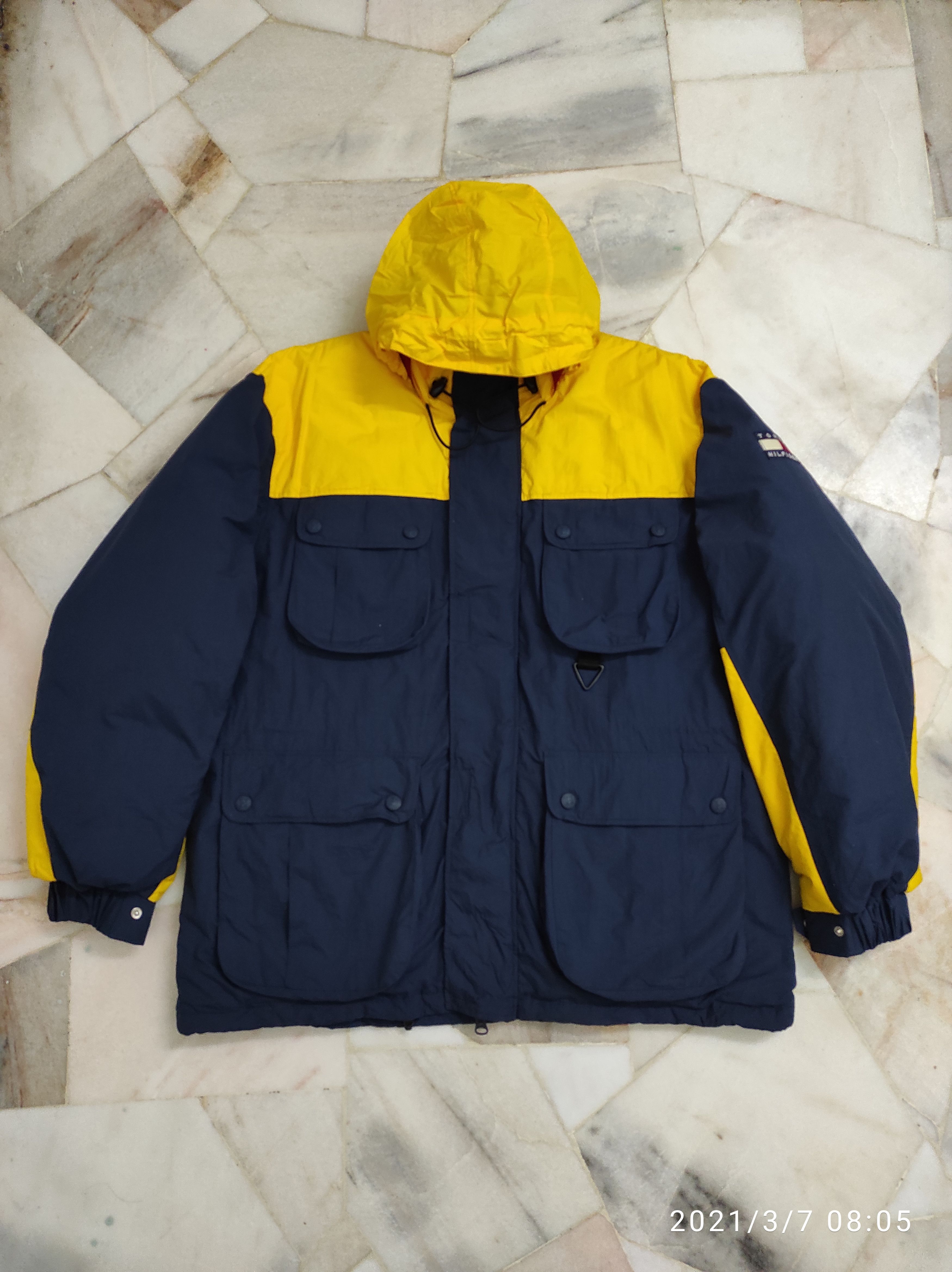 Tommy Hilfiger 90's Tommy Hilfiger Duck Down Puffer Anorak hidden Jacket Size US XL / EU 56 / 4 - 8 Thumbnail