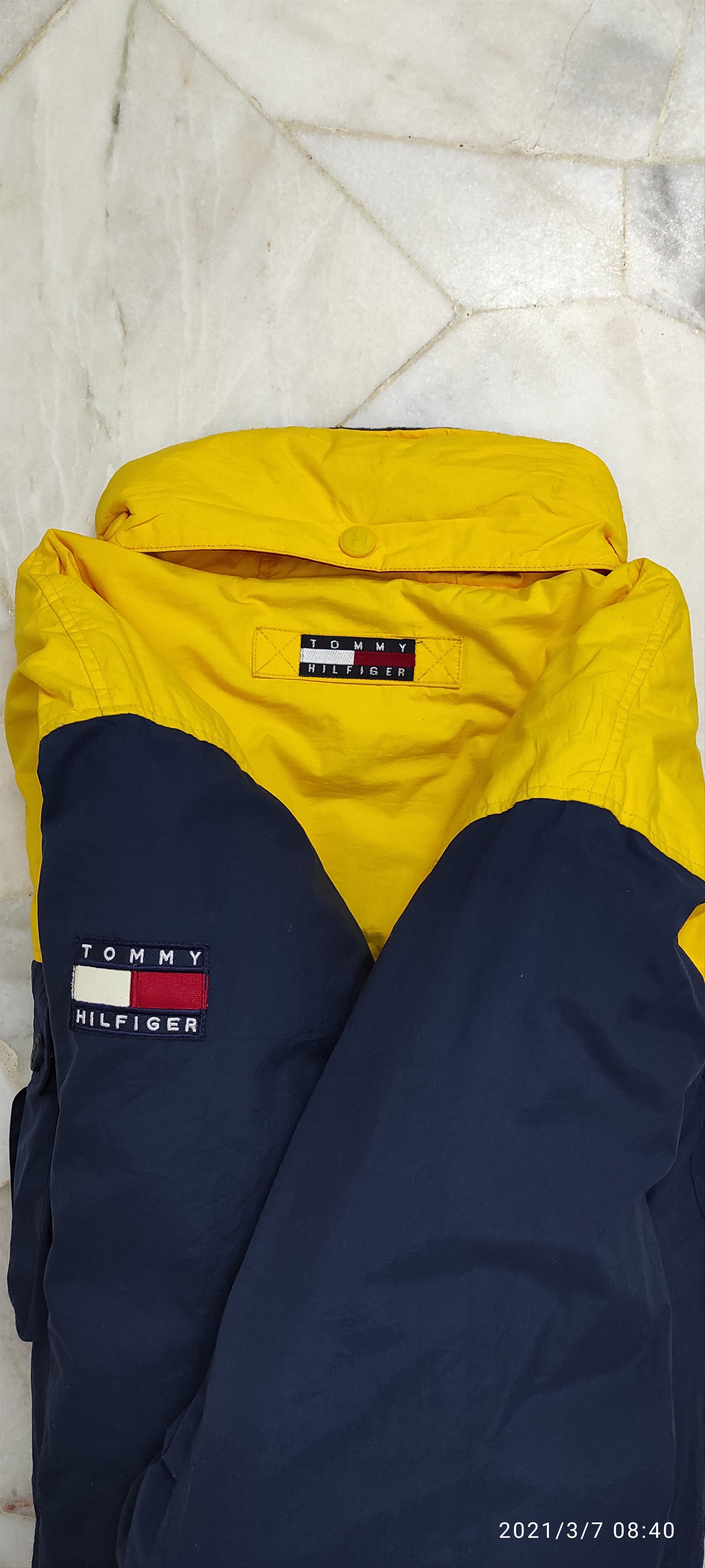 Tommy Hilfiger 90's Tommy Hilfiger Duck Down Puffer Anorak hidden Jacket Size US XL / EU 56 / 4 - 18 Thumbnail