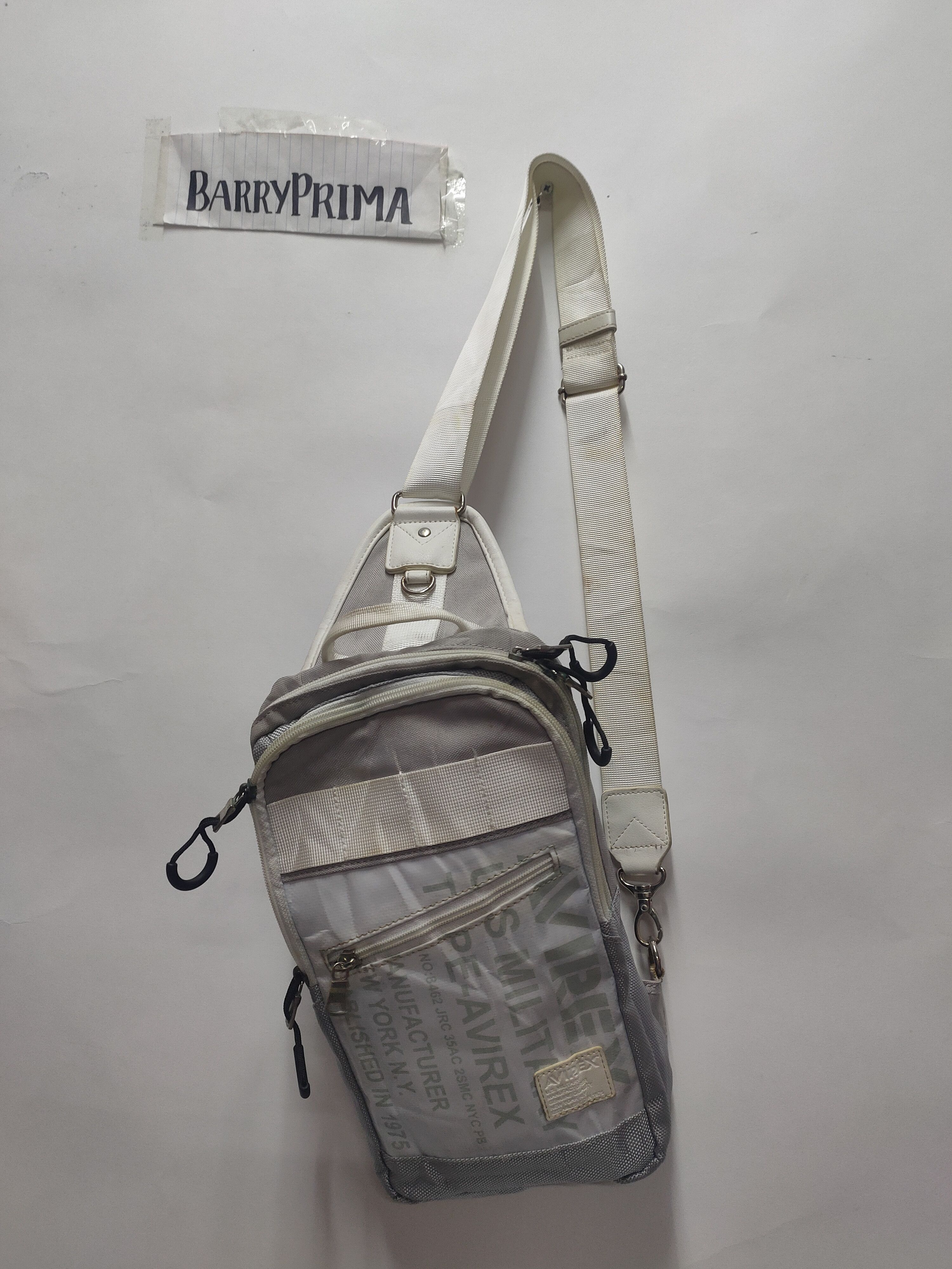 image of Vintage Avirex Crossbody Sling Bag in White, Men's