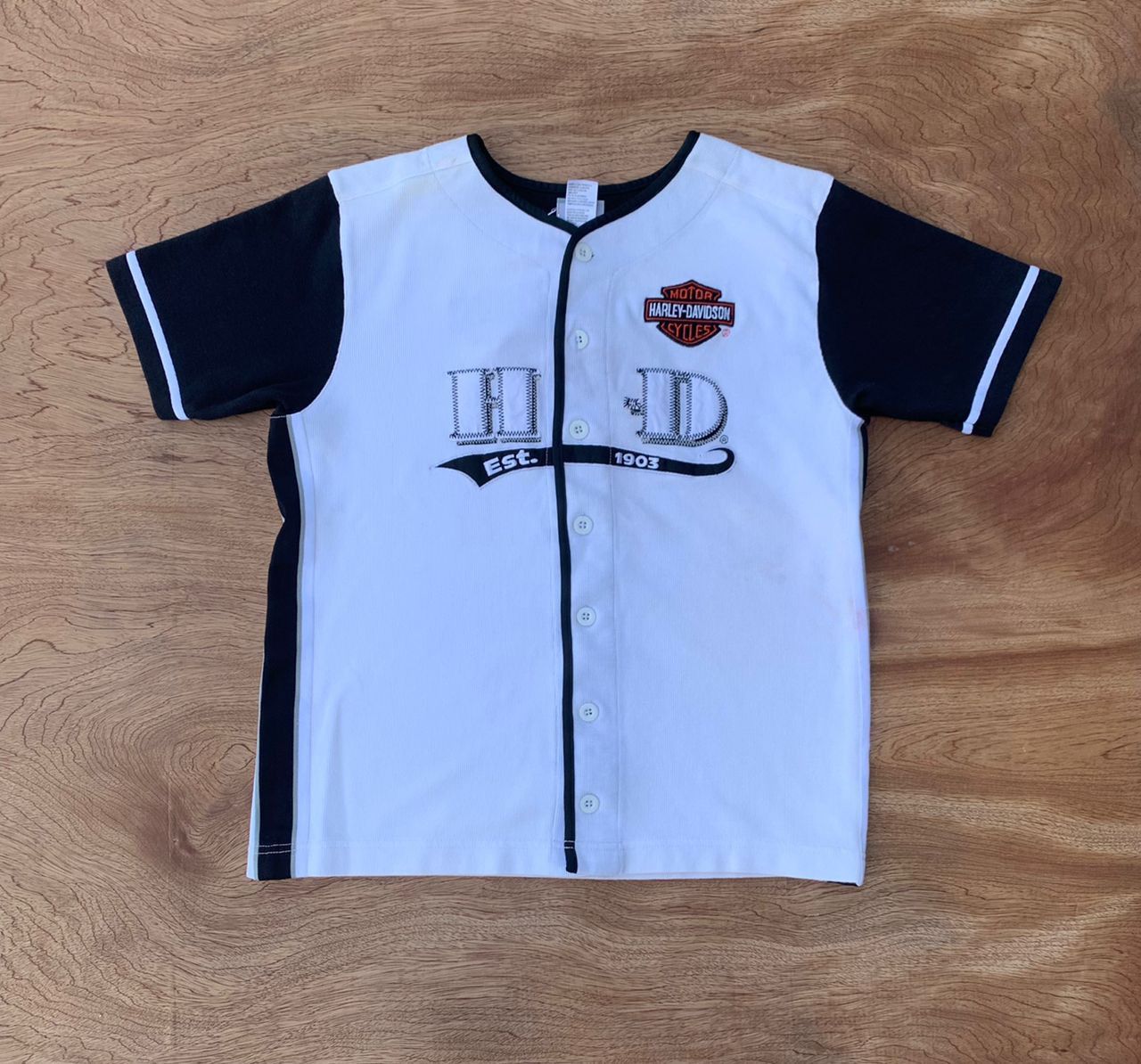 Harley Davidson × Vintage Vintage Shirt D 40 Harley Davidson Size US L / EU 52-54 / 3 - 1 Thumbnail