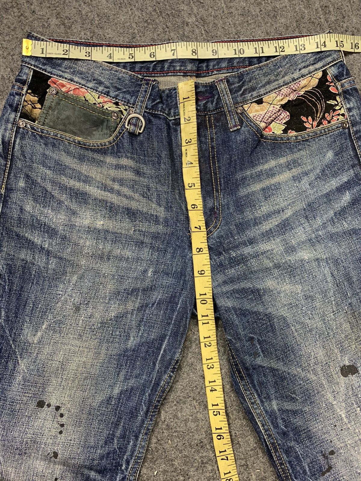 Takeo Kikuchi The Shop TK Mixpiece Japanese Art Leather Pocket Denim Jeans Size US 30 / EU 46 - 9 Thumbnail