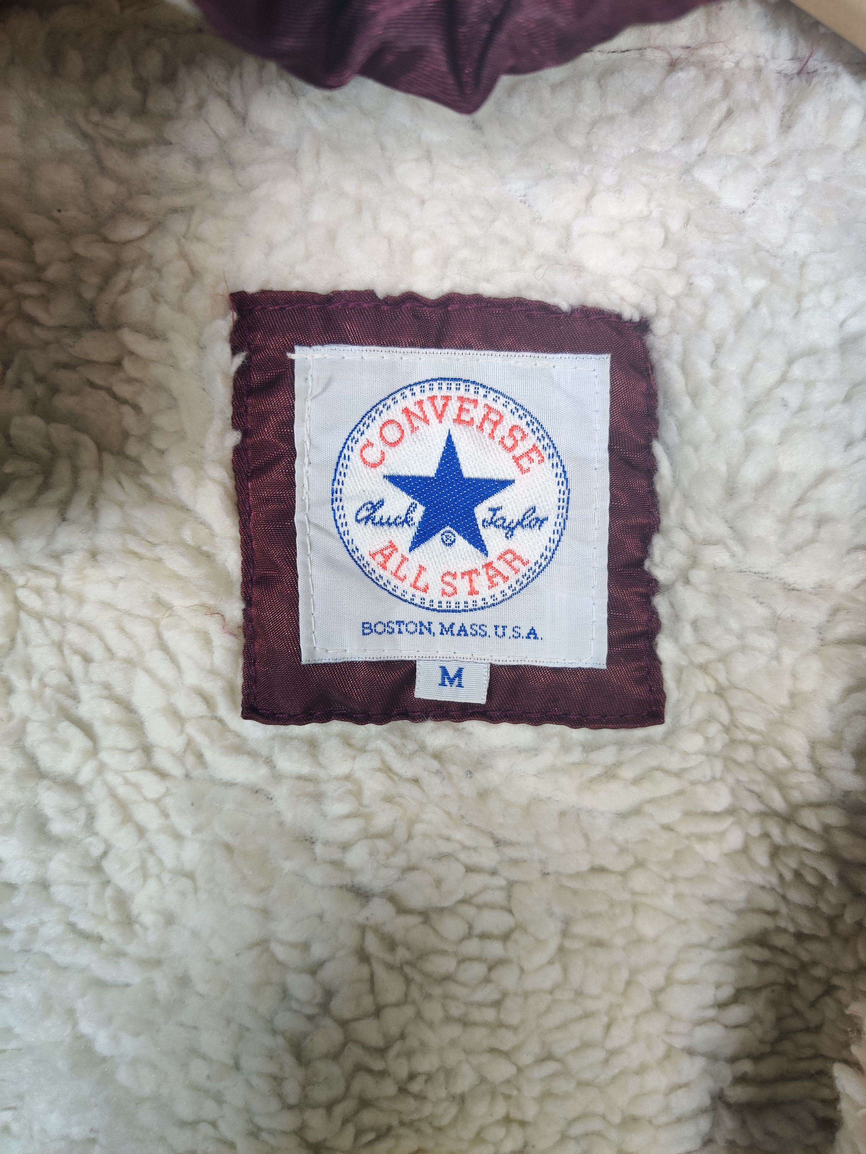 Converse × Vintage Converse Big Logo Sherpa Parkas Hoodie Jacket Size US M / EU 48-50 / 2 - 5 Thumbnail