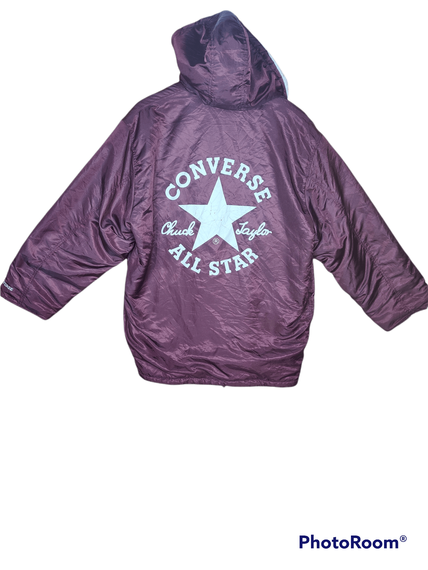 Converse × Vintage Converse Big Logo Sherpa Parkas Hoodie Jacket Size US M / EU 48-50 / 2 - 9 Thumbnail