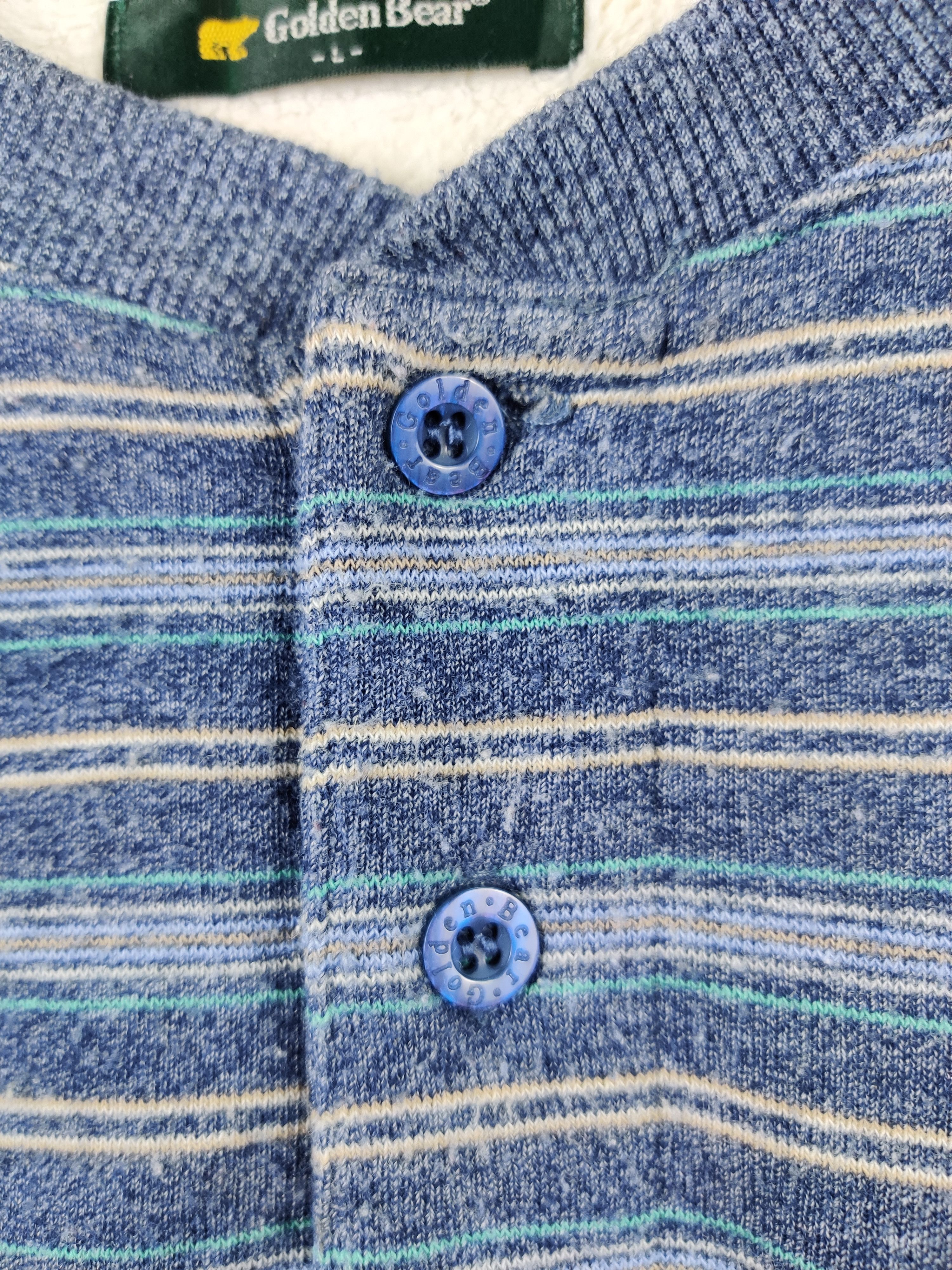 Golden Bear × Vintage Golden Bear Striped Single Pocket Crewneck Sweatshirt Size US L / EU 52-54 / 3 - 6 Thumbnail