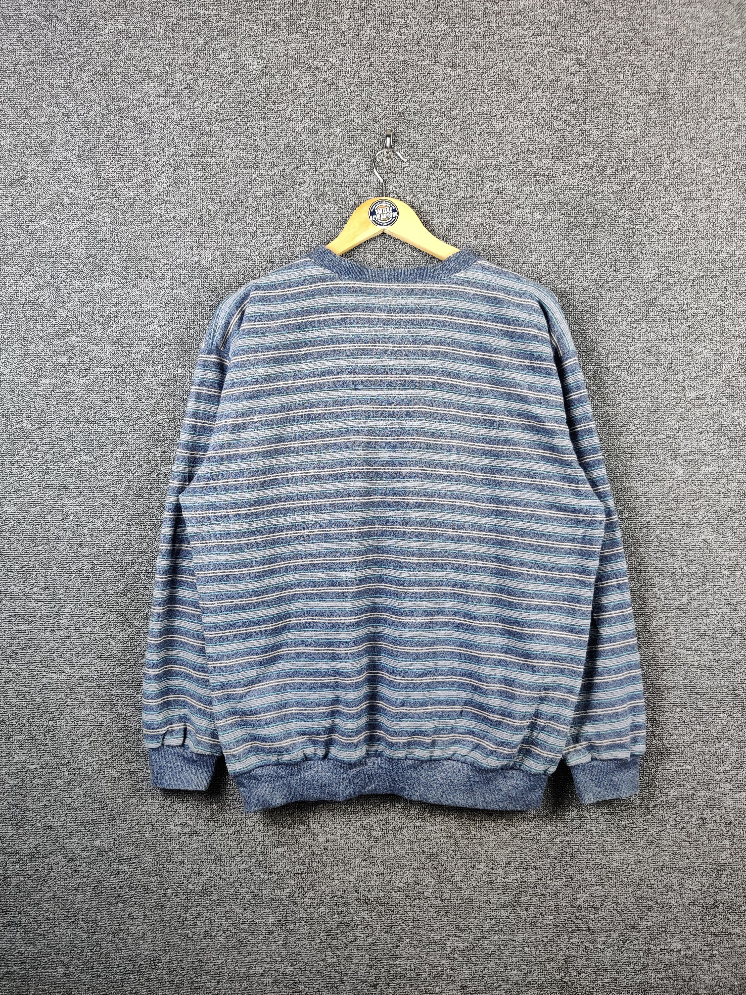 Golden Bear × Vintage Golden Bear Striped Single Pocket Crewneck Sweatshirt Size US L / EU 52-54 / 3 - 11 Thumbnail