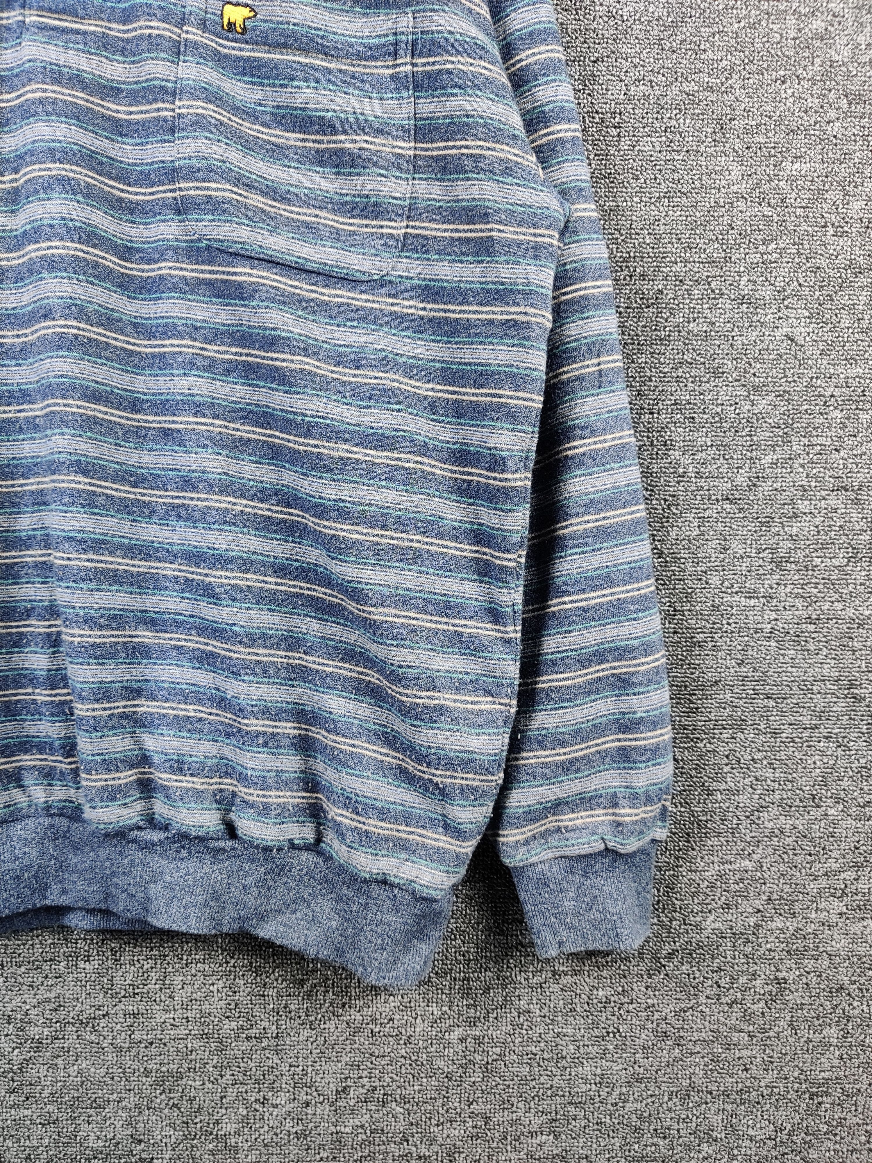 Golden Bear × Vintage Golden Bear Striped Single Pocket Crewneck Sweatshirt Size US L / EU 52-54 / 3 - 3 Thumbnail