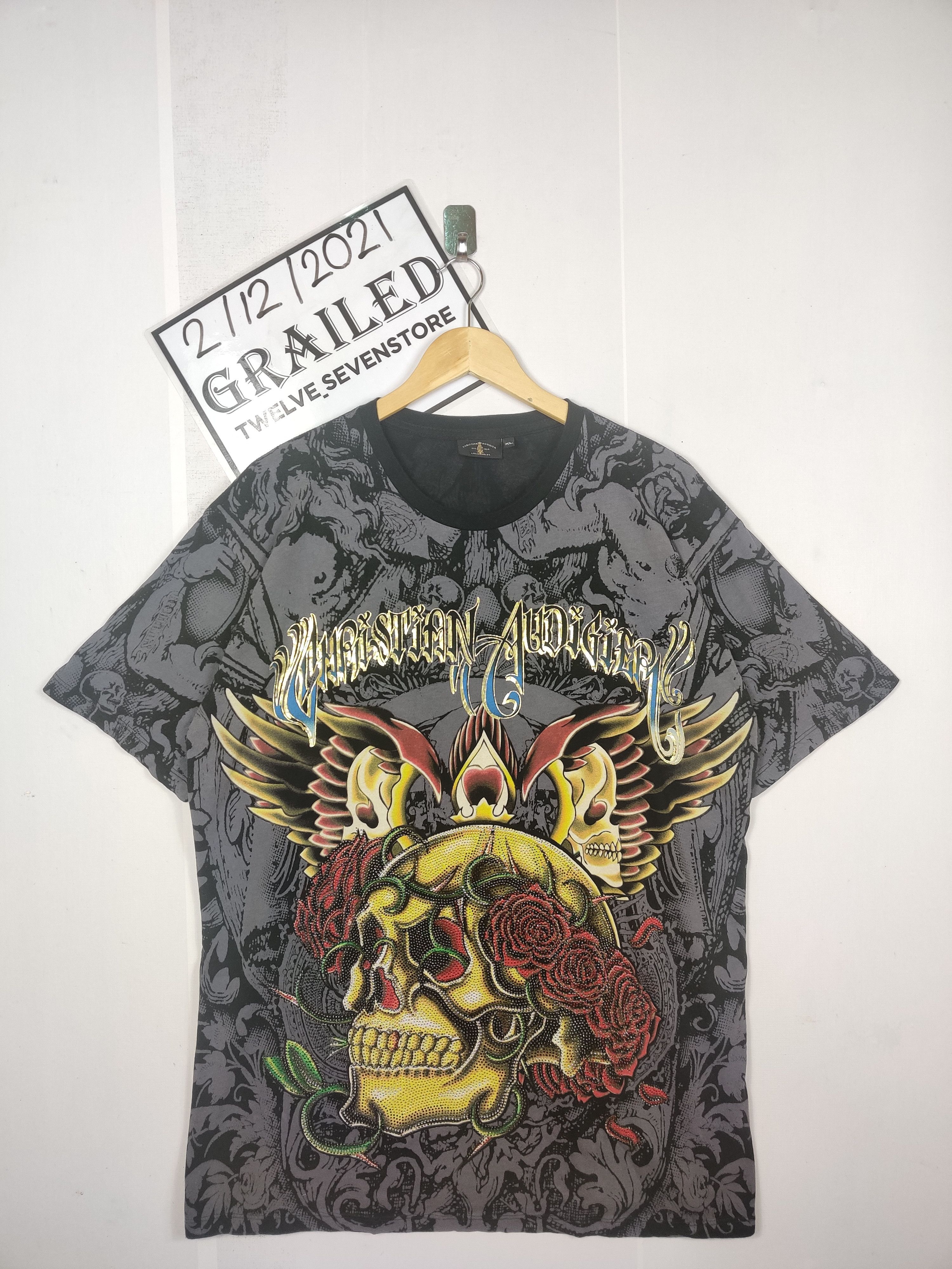 Christian Audigier Christian Audigier Ed Hardy Skull Tee Tshirt Size US XL / EU 56 / 4 - 1 Thumbnail