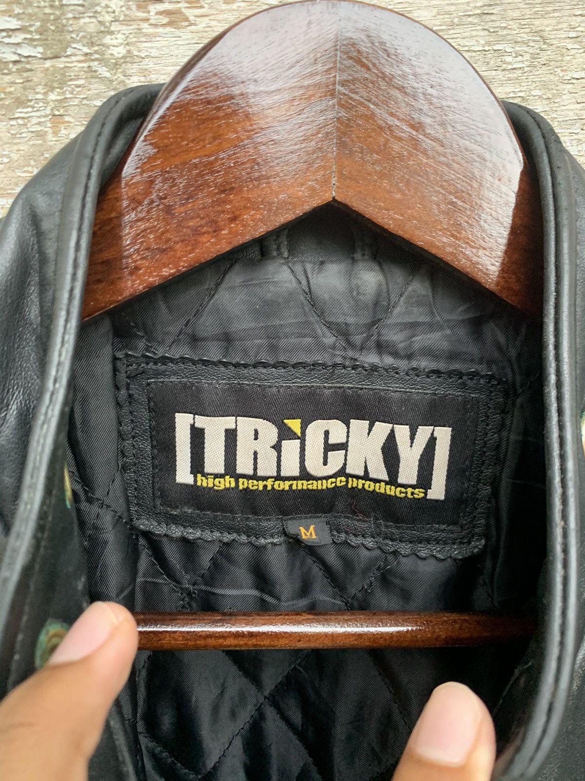 Vintage 🪖Vintage TRICKY DETROIT STYLE Leather Jacket Size US S / EU 44-46 / 1 - 10 Thumbnail