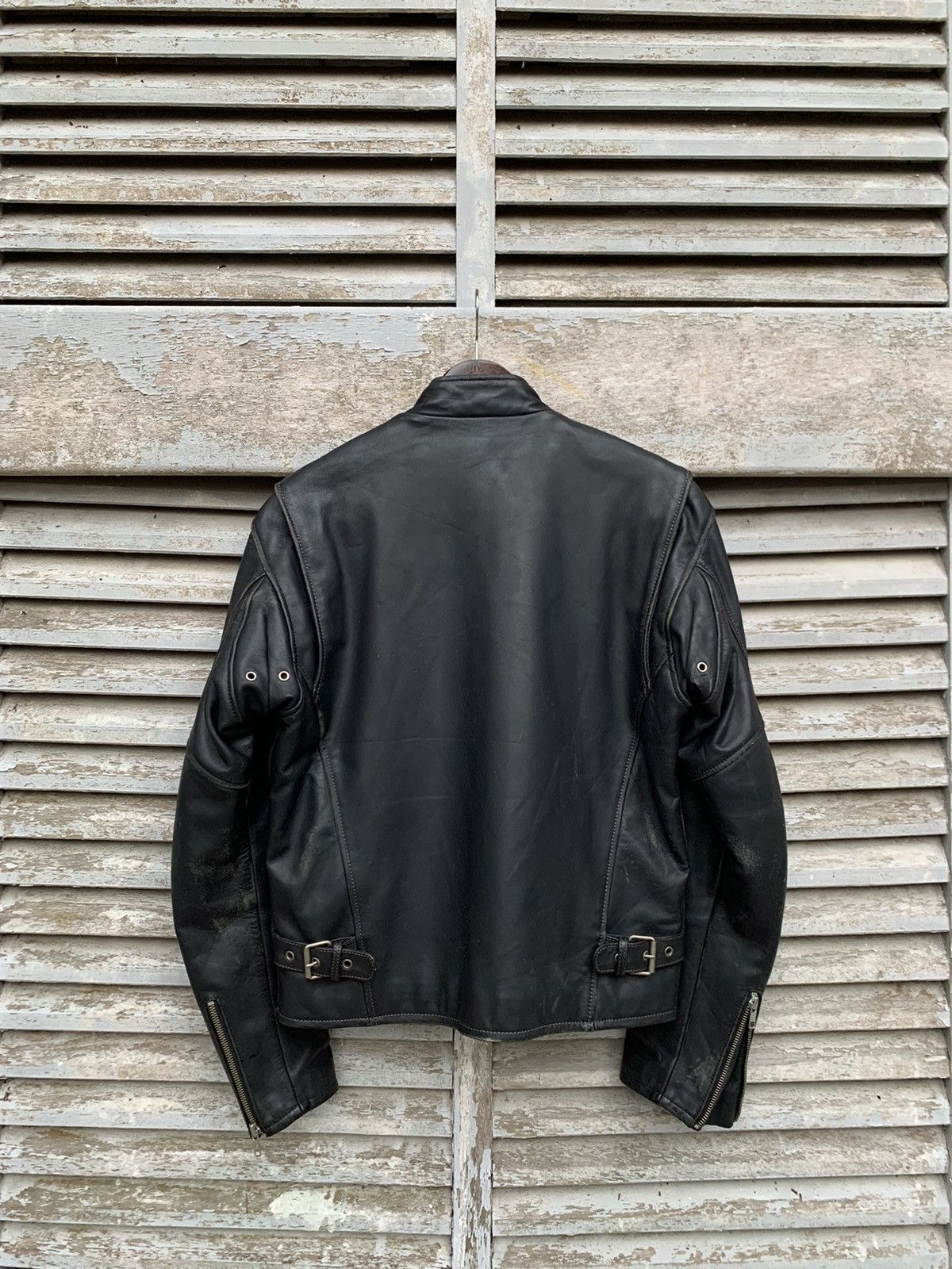 Vintage 🪖Vintage TRICKY DETROIT STYLE Leather Jacket Size US S / EU 44-46 / 1 - 9 Thumbnail