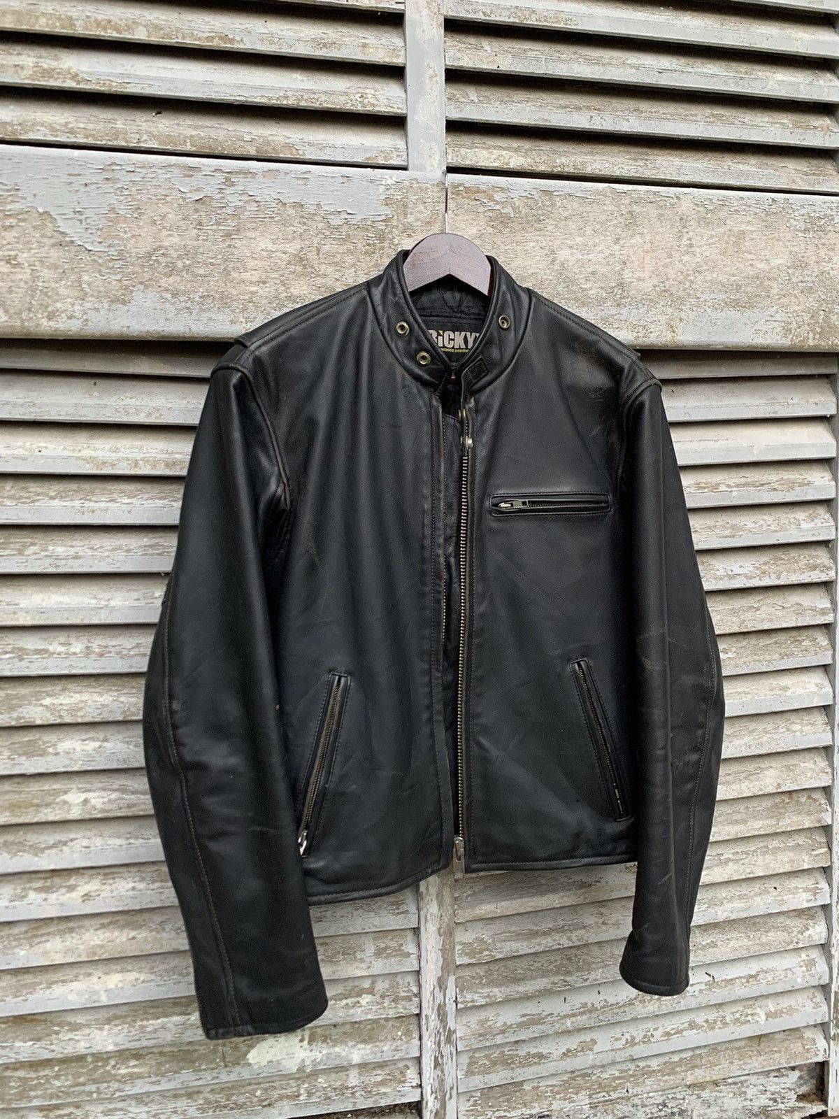 Vintage 🪖Vintage TRICKY DETROIT STYLE Leather Jacket Size US S / EU 44-46 / 1 - 4 Thumbnail