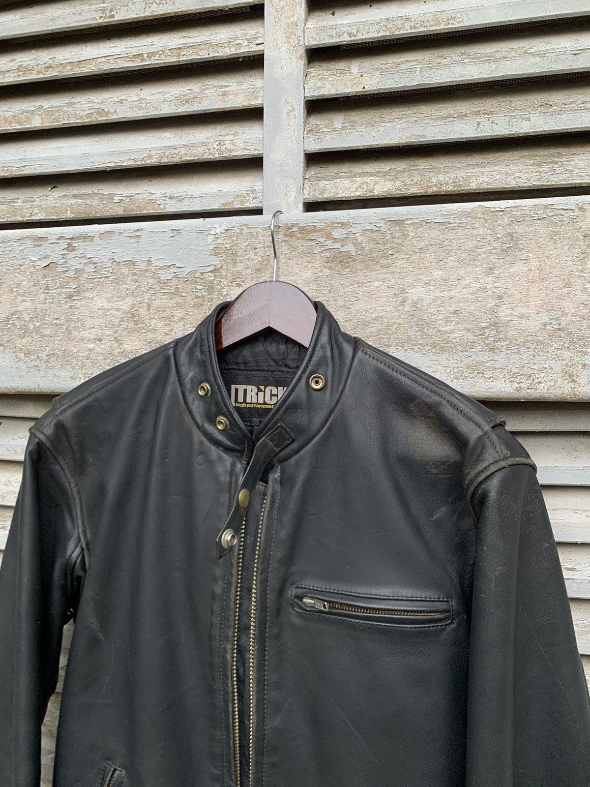 Vintage 🪖Vintage TRICKY DETROIT STYLE Leather Jacket Size US S / EU 44-46 / 1 - 5 Thumbnail
