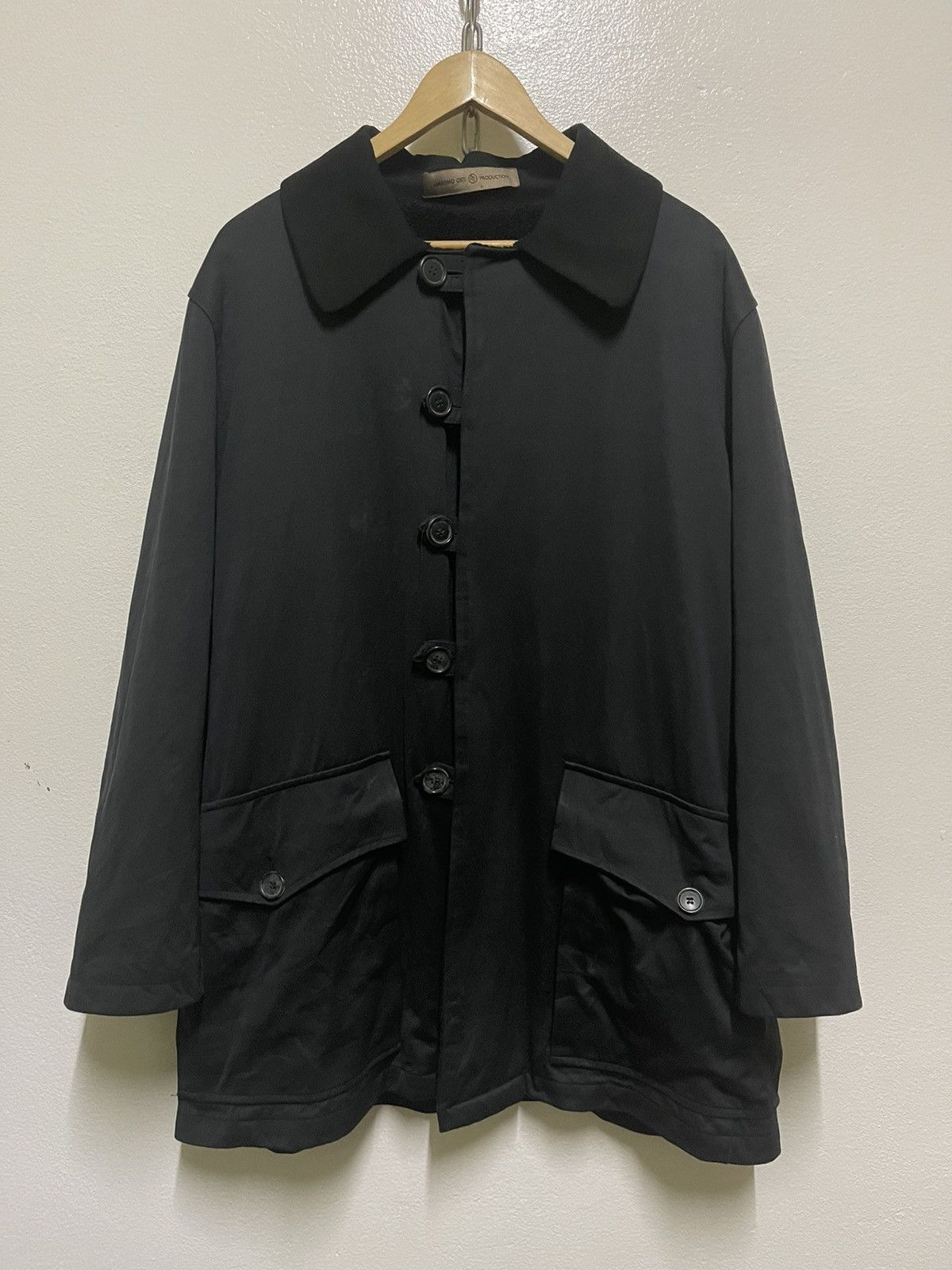 image of Massimo Osti Production Button Jacket in Black, Men's (Size Medium)