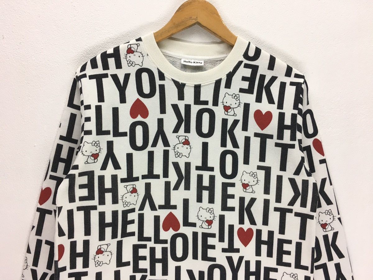 Anime × Cartoon Network × Japanese Brand Vintage Hello Kitty Full Print Cartoon Sweatshirt Size S / US 4 / IT 40 - 3 Thumbnail