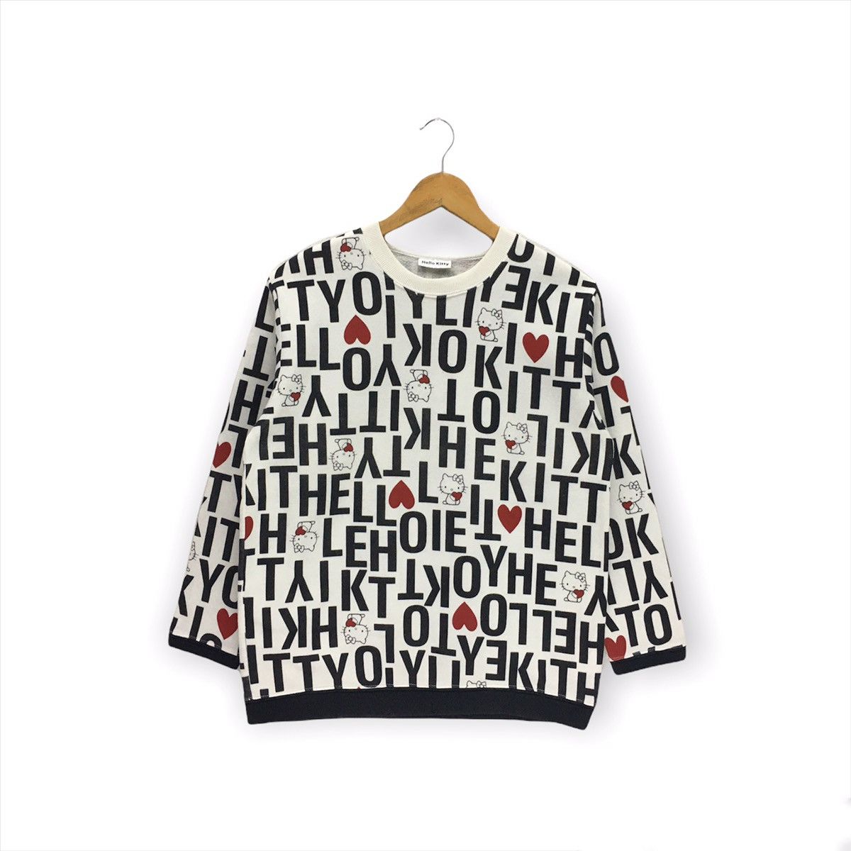 Anime × Cartoon Network × Japanese Brand Vintage Hello Kitty Full Print Cartoon Sweatshirt Size S / US 4 / IT 40 - 1 Thumbnail