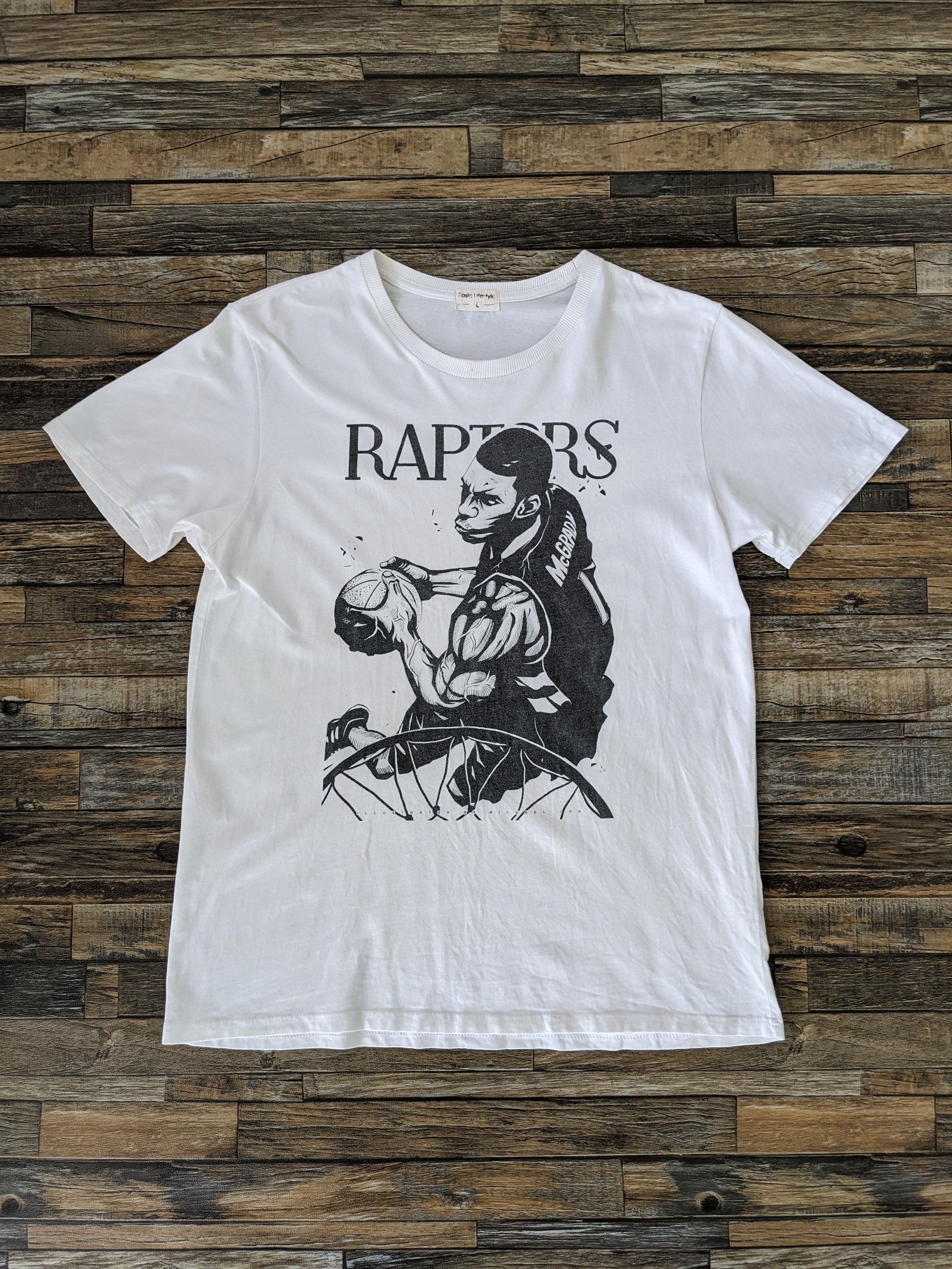 Japanese Brand × NBA Vintage Nba Raptors McGrady T Shirt Size US M / EU 48-50 / 2 - 1 Thumbnail