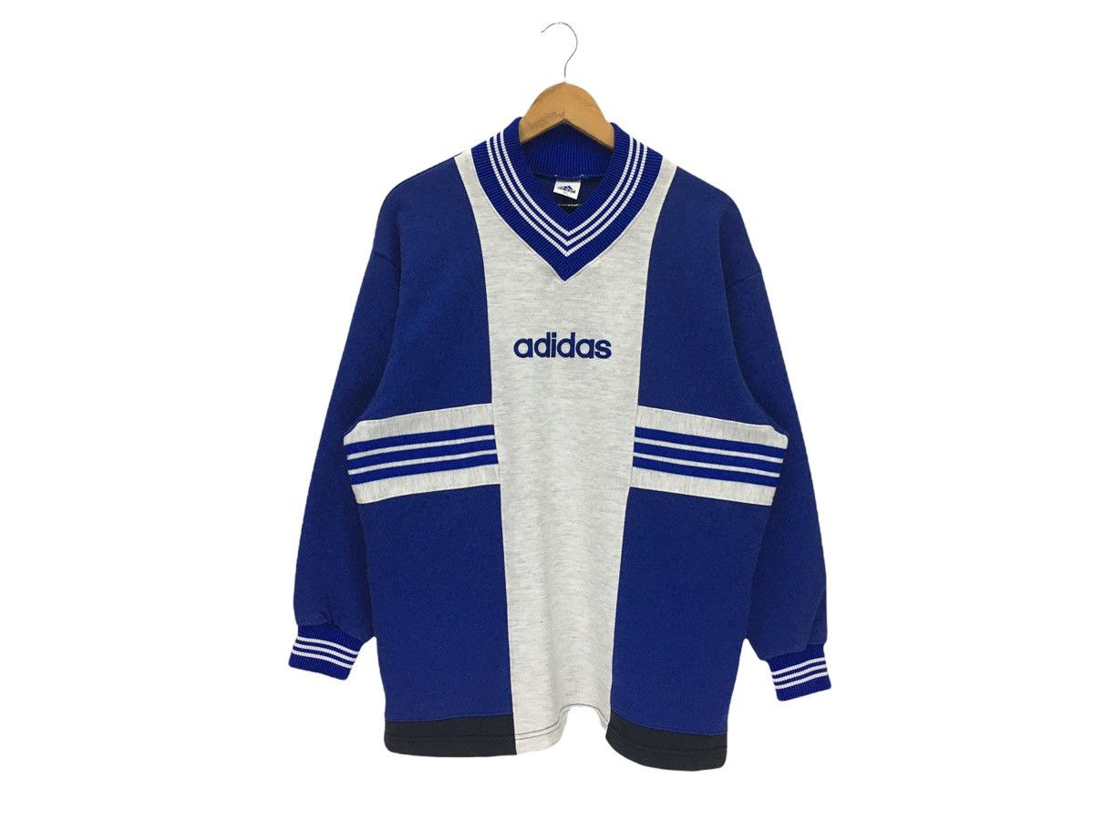 Adidas × Vintage Vintage Adidas Big Logo Nice Design Sweatshirt Size US L / EU 52-54 / 3 - 1 Thumbnail