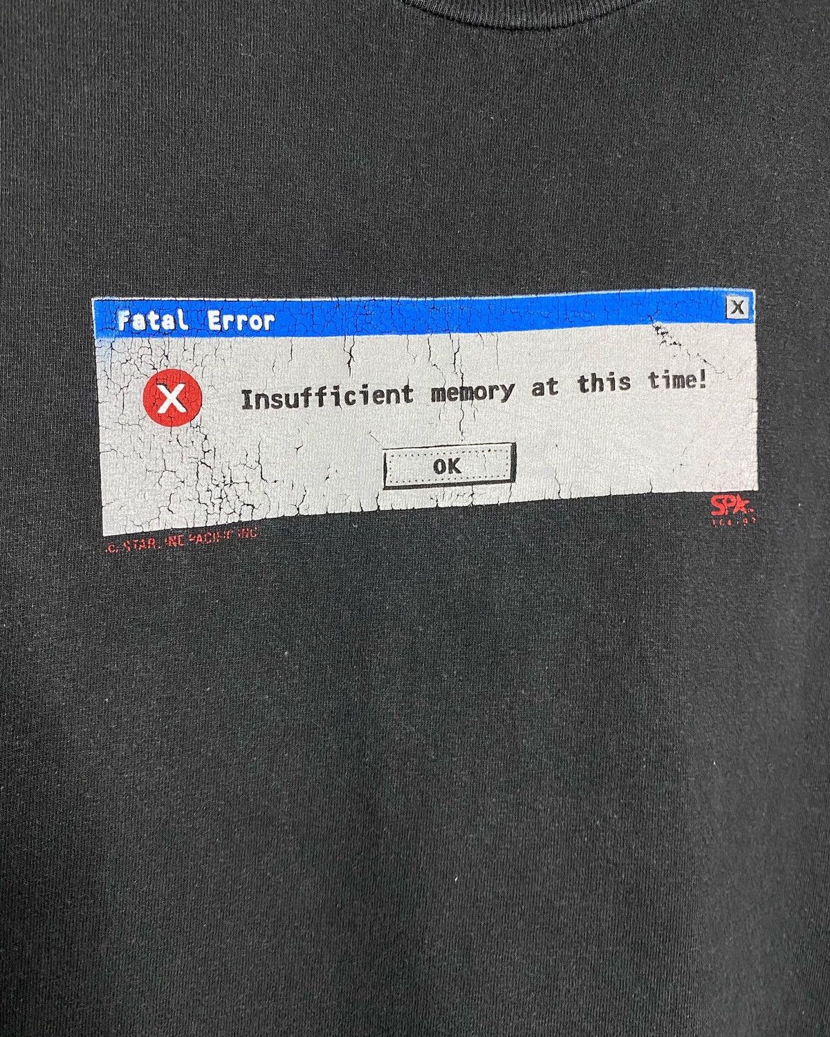 Vintage 🚨Vintage Fatal Error Insufficient Memory 00s Funny T-Shirt Size US XL / EU 56 / 4 - 4 Thumbnail