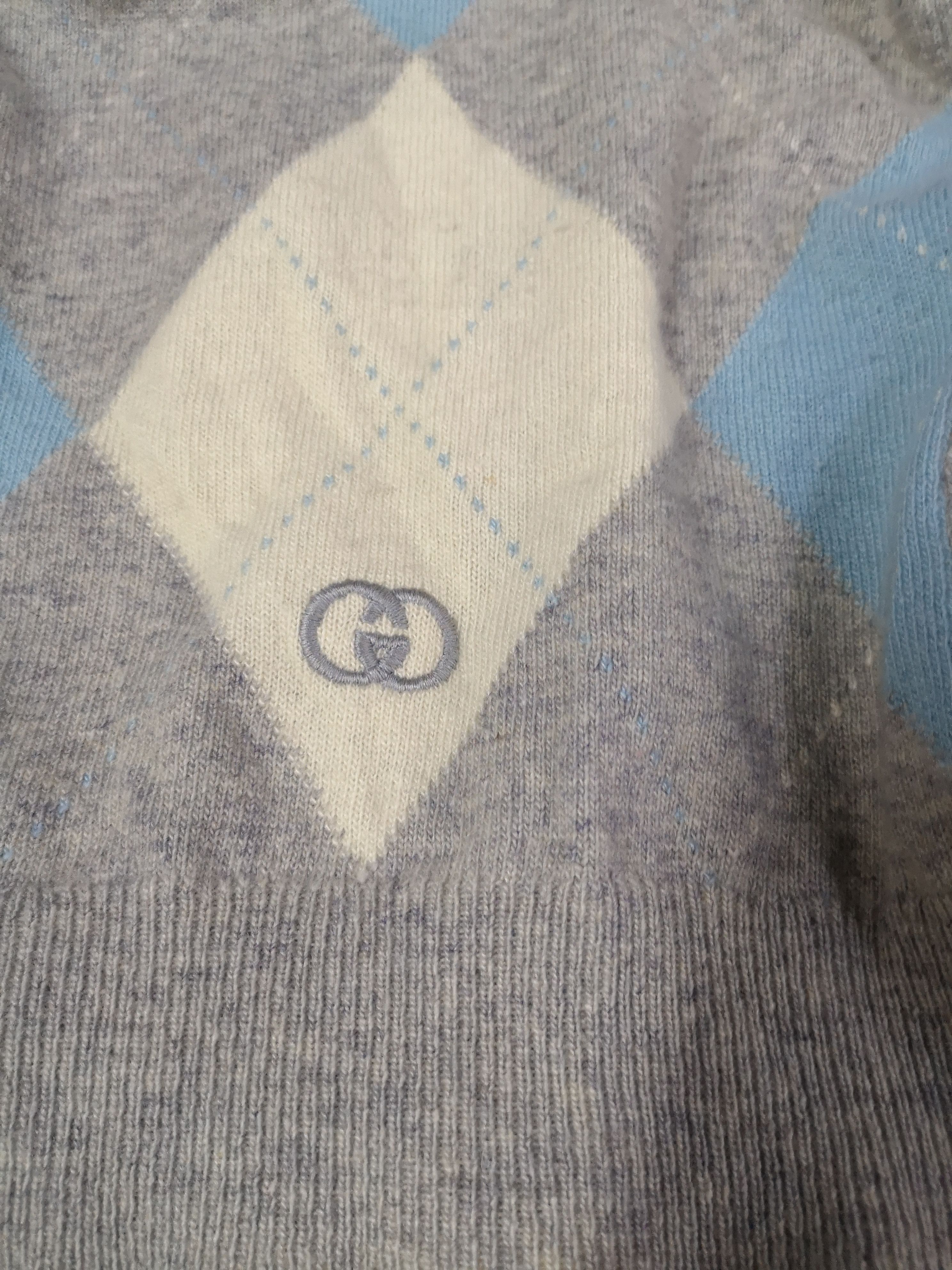 Gucci Vintage 70s Gucci Hand Intarsia Cashmere Jumper Size US L / EU 52-54 / 3 - 3 Thumbnail