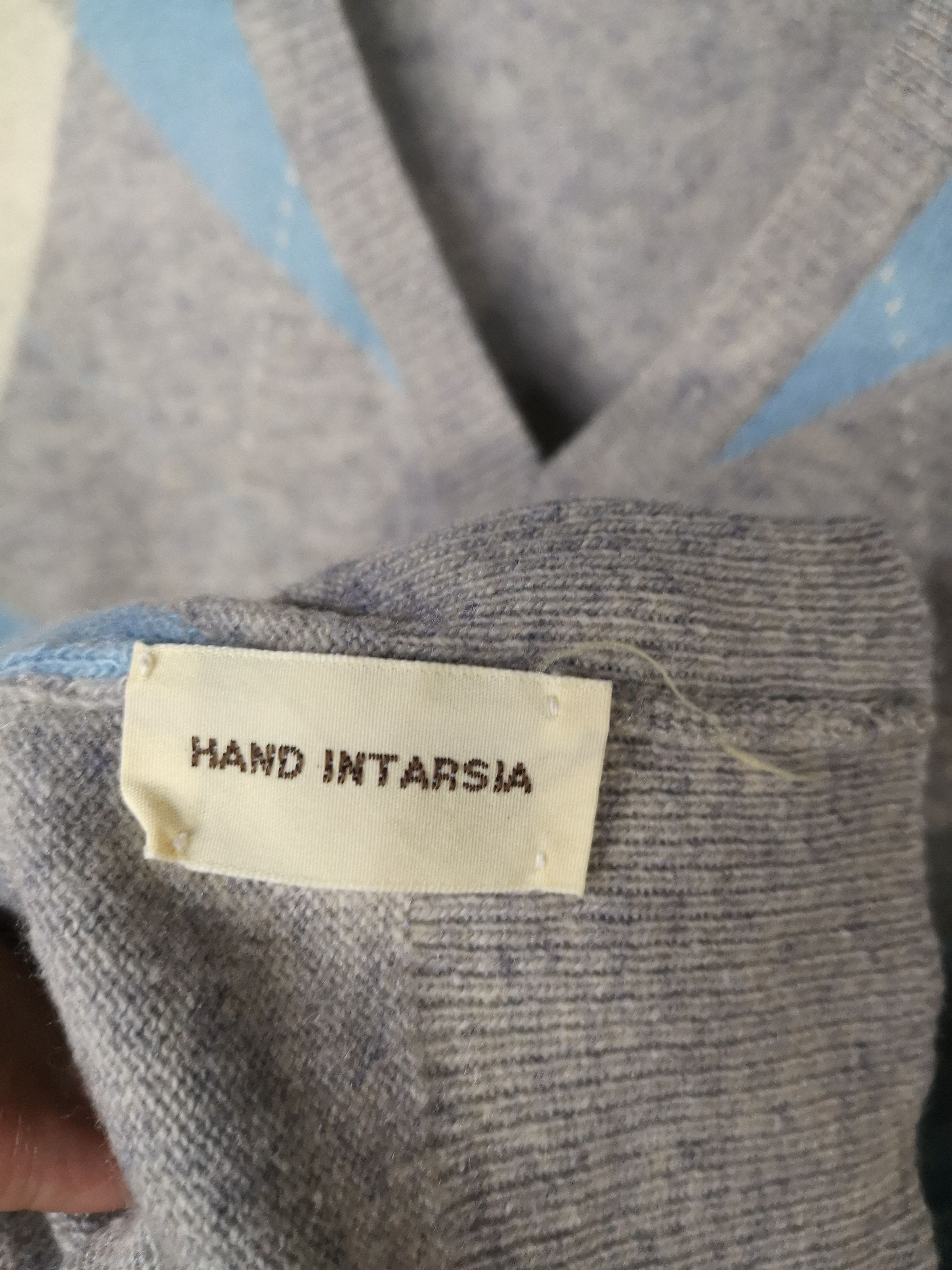 Gucci Vintage 70s Gucci Hand Intarsia Cashmere Jumper Size US L / EU 52-54 / 3 - 6 Thumbnail