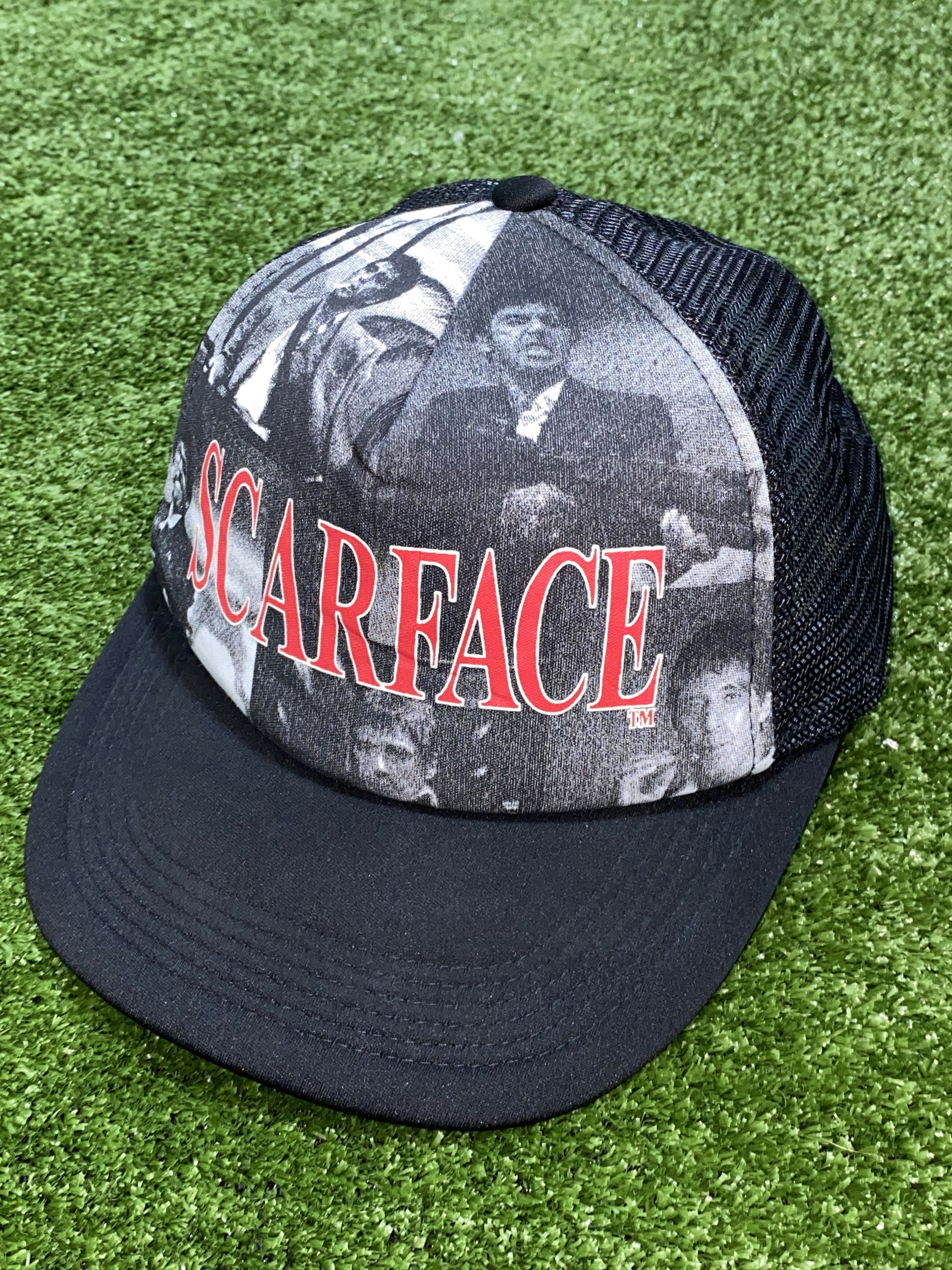 Vintage 🚨Vintage scarface tony montana 90s trucker hat Size ONE SIZE - 1 Thumbnail
