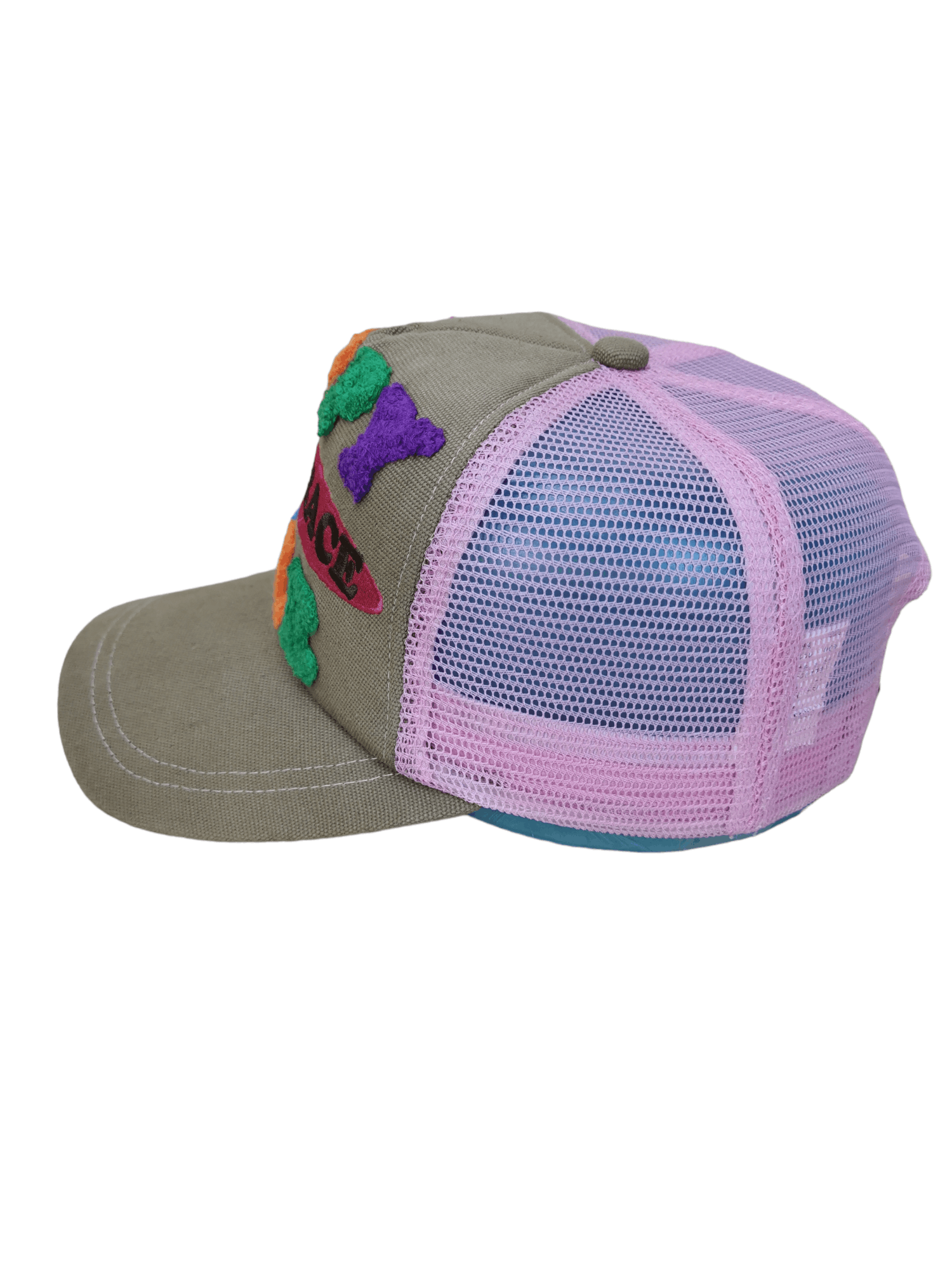 Japanese Brand 🔥4 MONTHS SALE🔥JAPANESE DESIGNER RIP BLUE LOVE & PEACE HAT Size ONE SIZE - 2 Thumbnail
