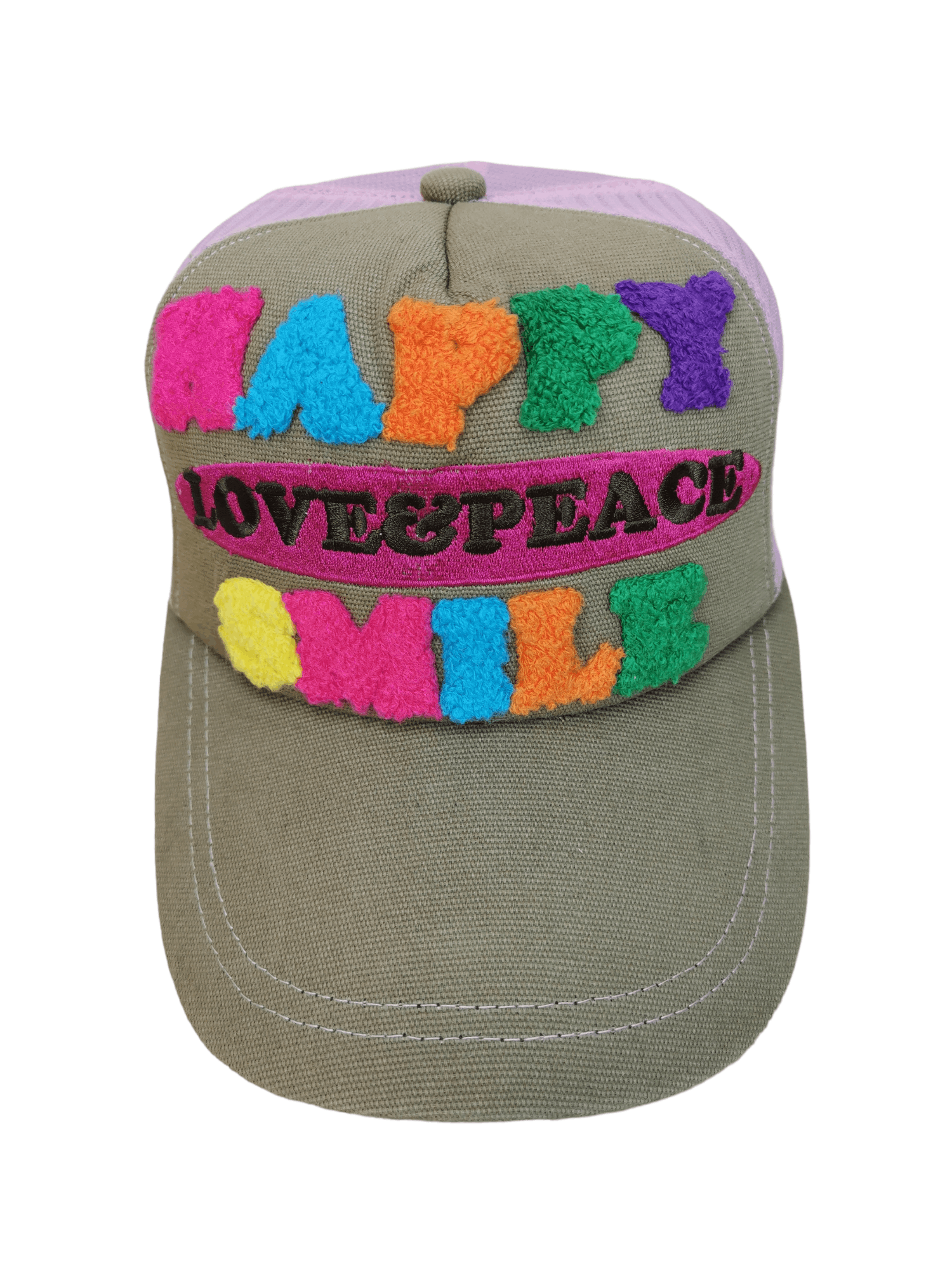 JAPANESE DESIGNER RIP BLUE LOVE & PEACE HAT