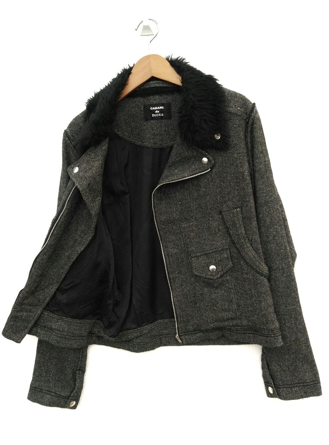 CABANE de ZUCCa × Issey Miyake × Japanese Brand Vintage Cabane de Zucca Mods Indie Women Punk Jacket Sweater Size M / US 6-8 / IT 42-44 - 3 Thumbnail