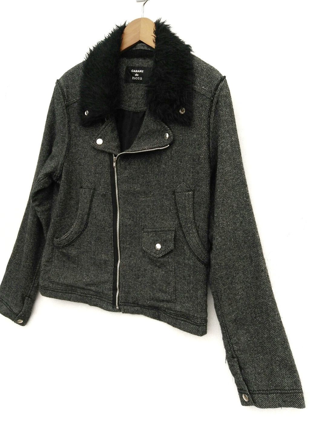 CABANE de ZUCCa × Issey Miyake × Japanese Brand Vintage Cabane de Zucca Mods Indie Women Punk Jacket Sweater Size M / US 6-8 / IT 42-44 - 2 Thumbnail