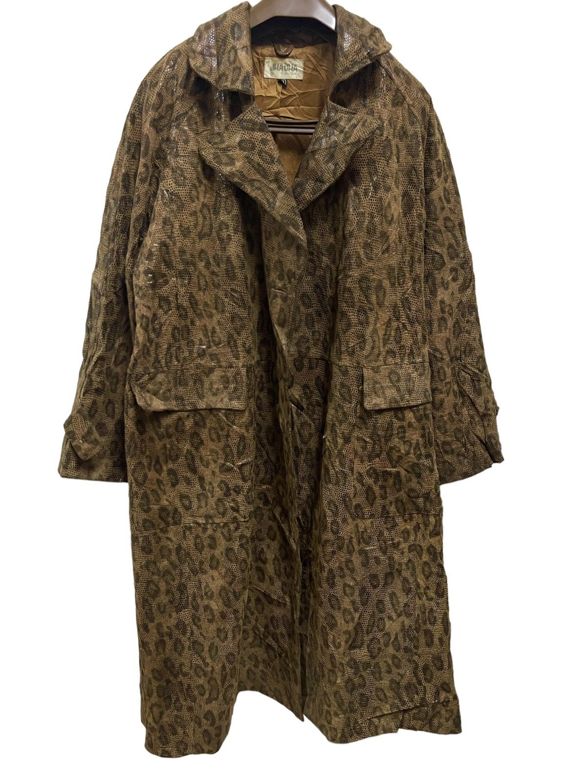 Vintage Vintage Leopard Leather Trench Coat Jha-Jha by Fook Designer Size US M / EU 48-50 / 2 - 2 Thumbnail