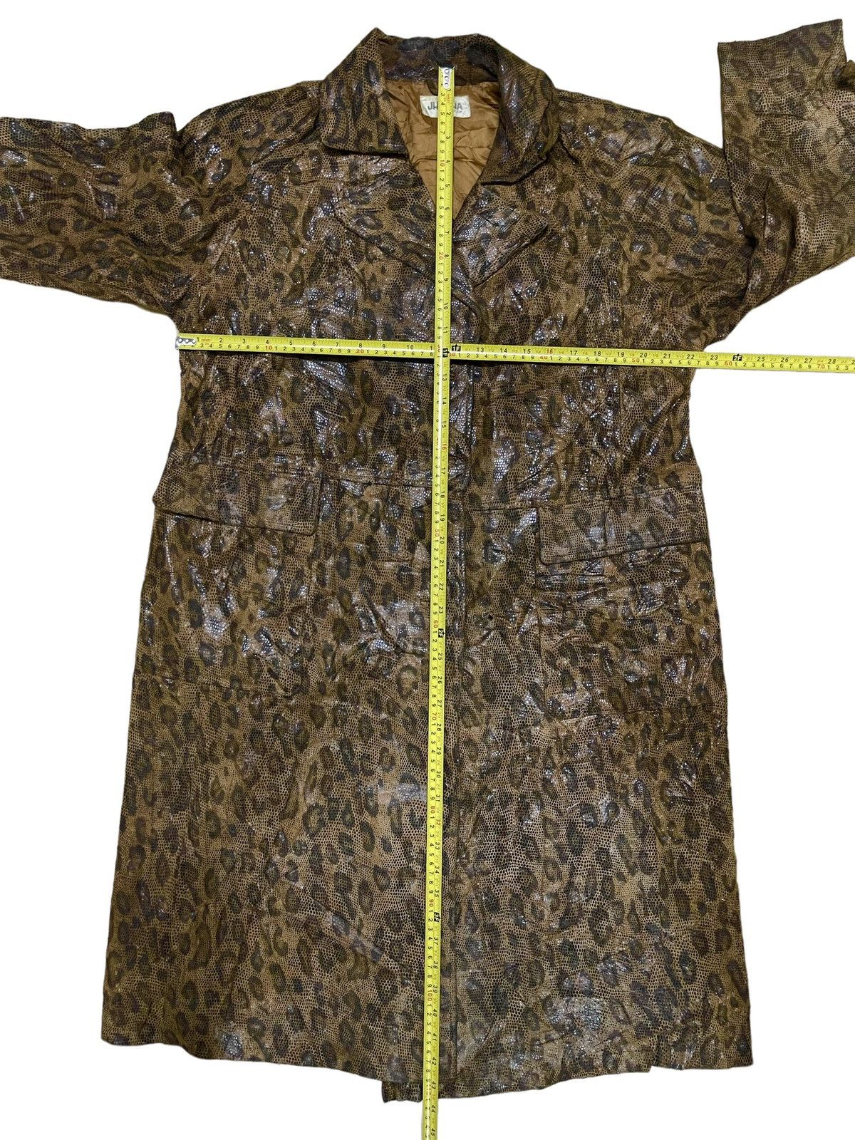 Vintage Vintage Leopard Leather Trench Coat Jha-Jha by Fook Designer Size US M / EU 48-50 / 2 - 17 Thumbnail