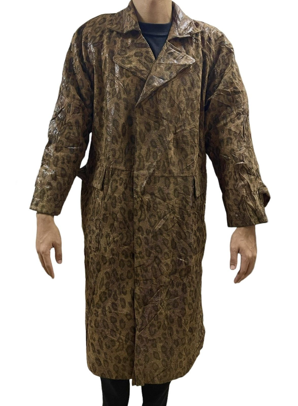 Vintage Vintage Leopard Leather Trench Coat Jha-Jha by Fook Designer Size US M / EU 48-50 / 2 - 3 Thumbnail