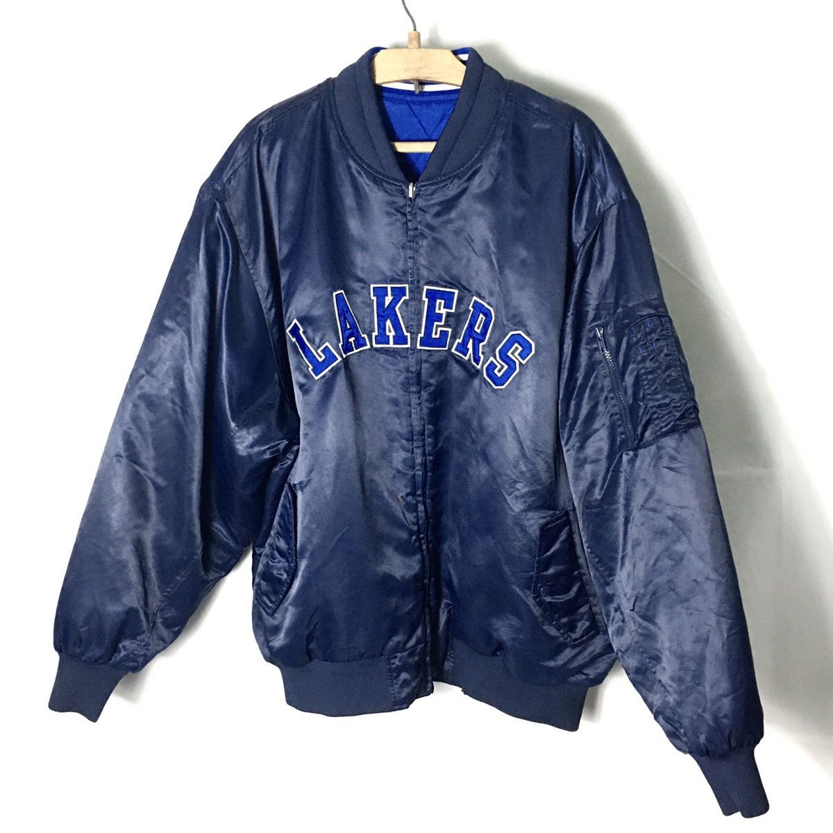 NBA × Vintage Vintage LA Lakers Reversible Bomber Flight Kobe Jacket Size US XXL / EU 58 / 5 - 2 Thumbnail