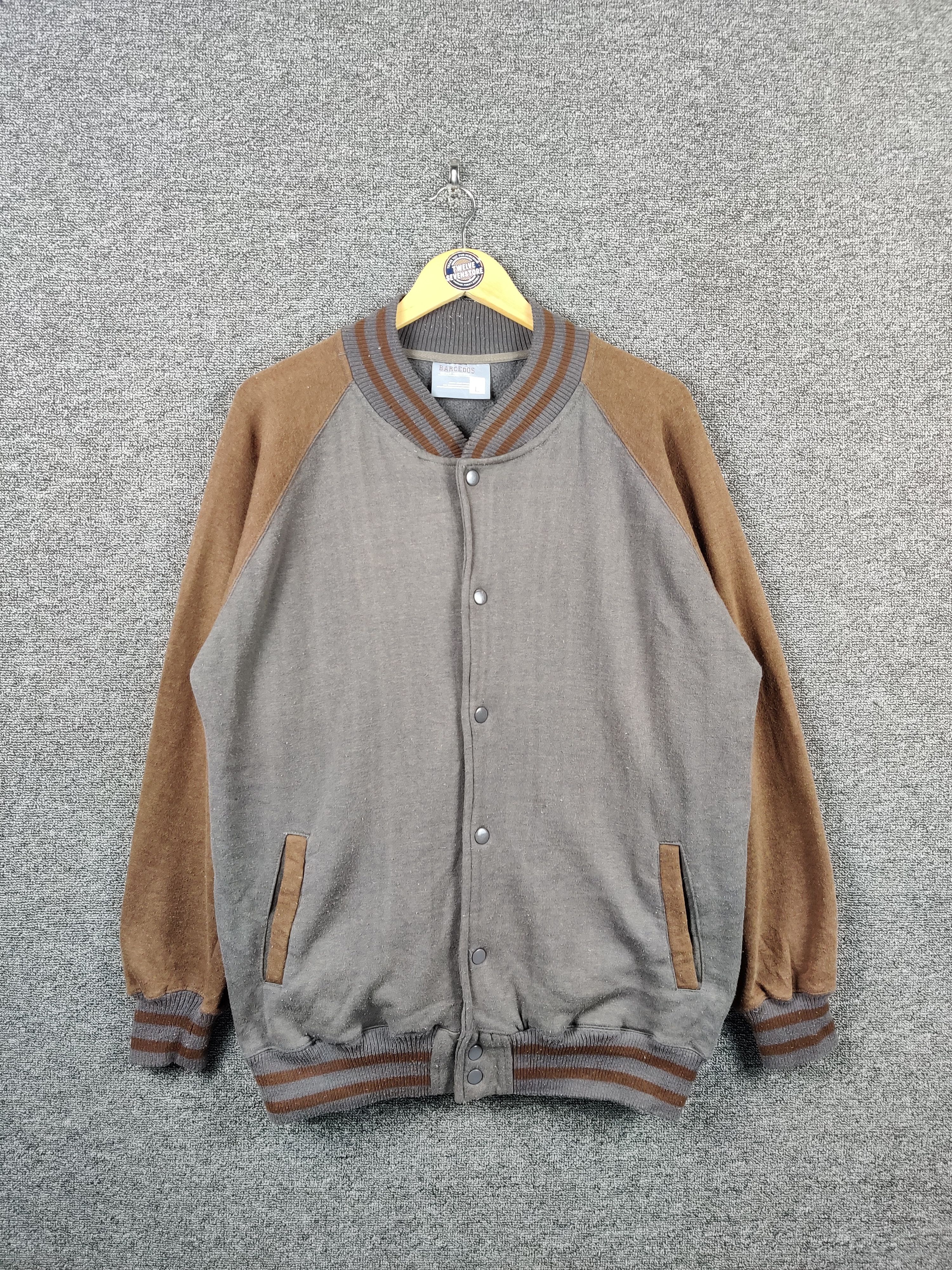 Japanese Brand Barcedos Plain Sweater Jacket Snap Button Size US L / EU 52-54 / 3 - 1 Thumbnail