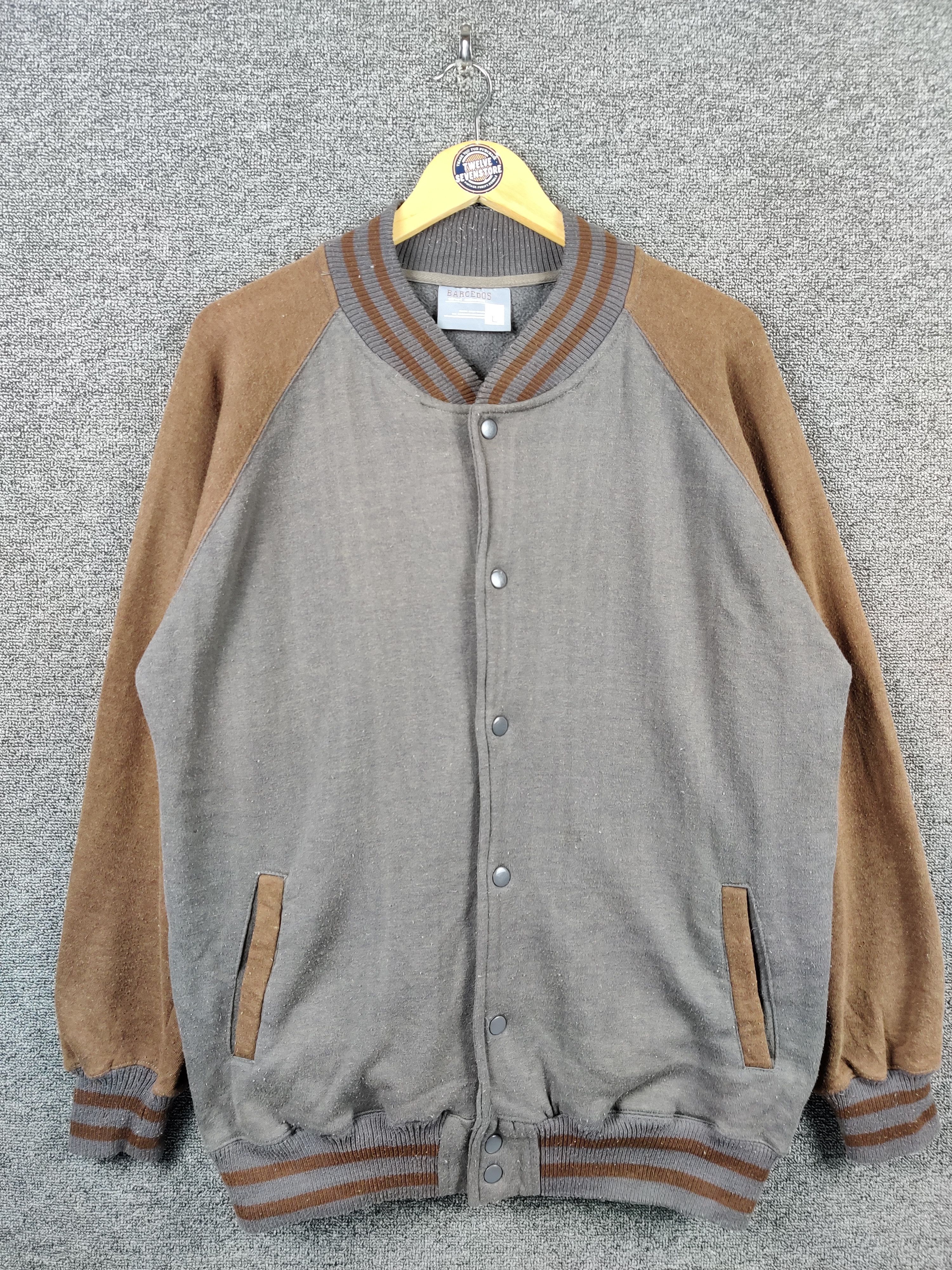 Japanese Brand Barcedos Plain Sweater Jacket Snap Button Size US L / EU 52-54 / 3 - 4 Thumbnail