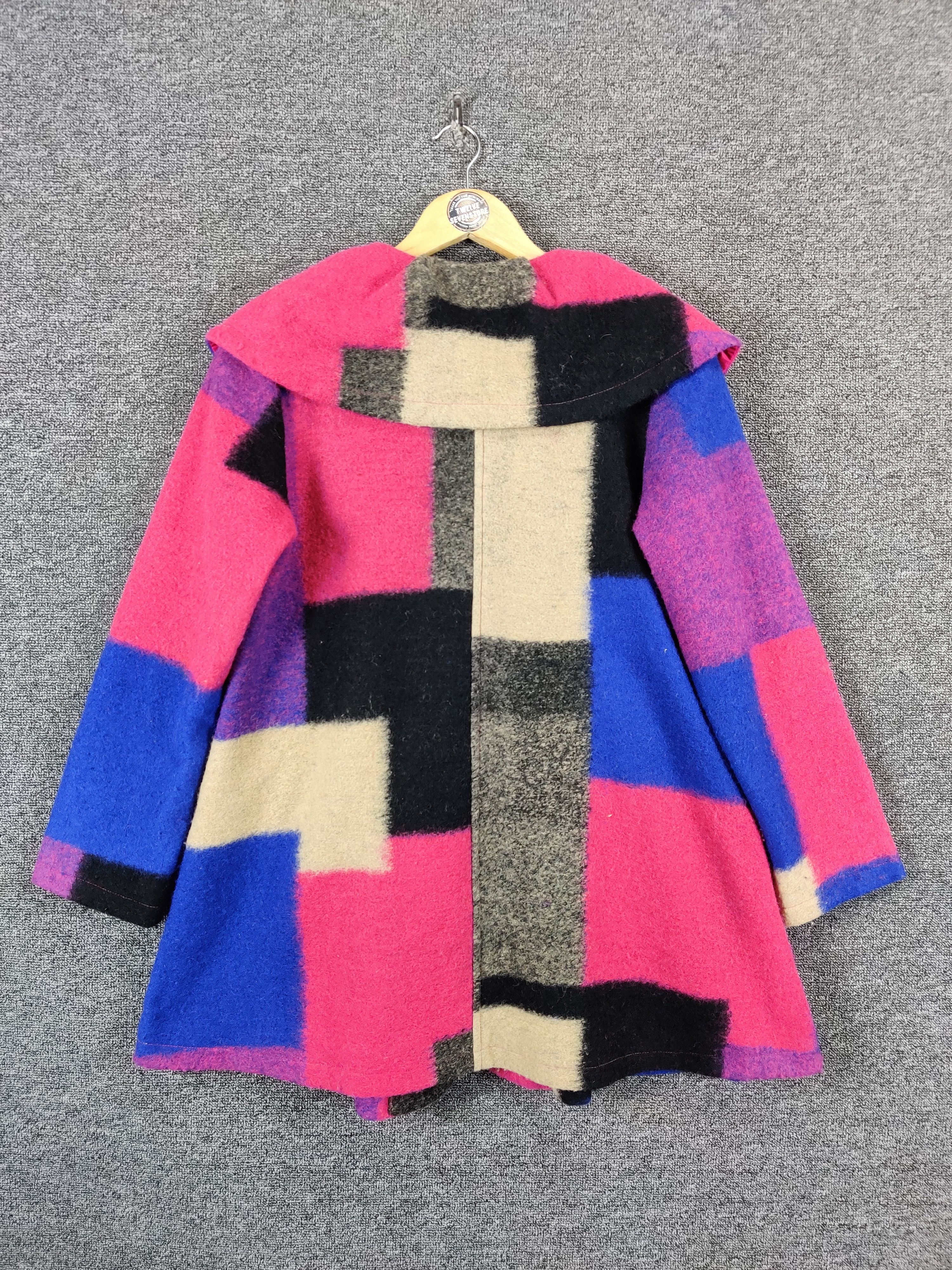 Japanese Brand Vintage Via Faburrica Wool Plaid Coat Nice Design Size US M / EU 48-50 / 2 - 6 Thumbnail