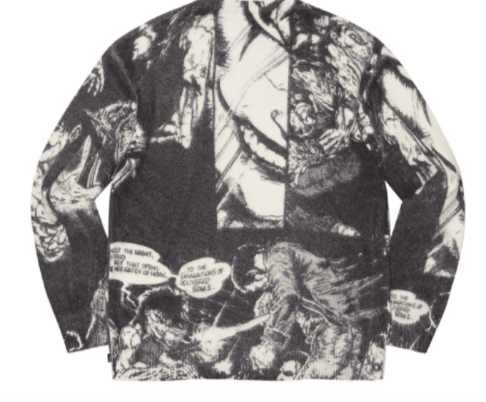 Supreme Supreme The Crow Sweater White Medium Size US M / EU 48-50 / 2 - 2 Thumbnail