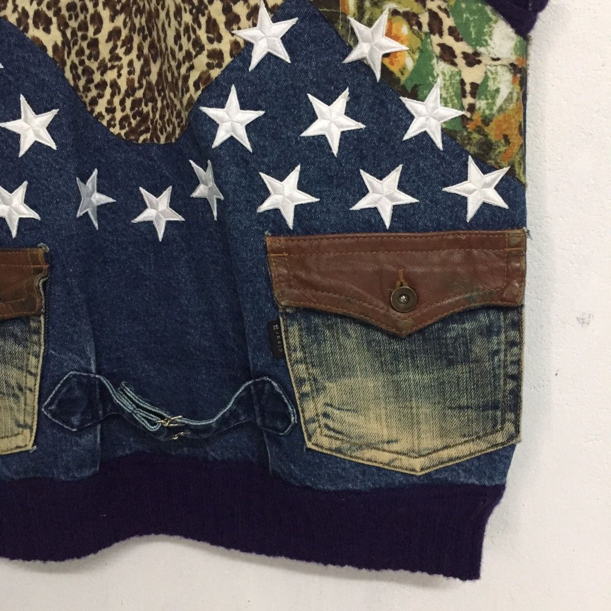 Denime Glued Patchy Custom Made Punk Vest Like Greg Lauren Design Size US M / EU 48-50 / 2 - 15 Thumbnail