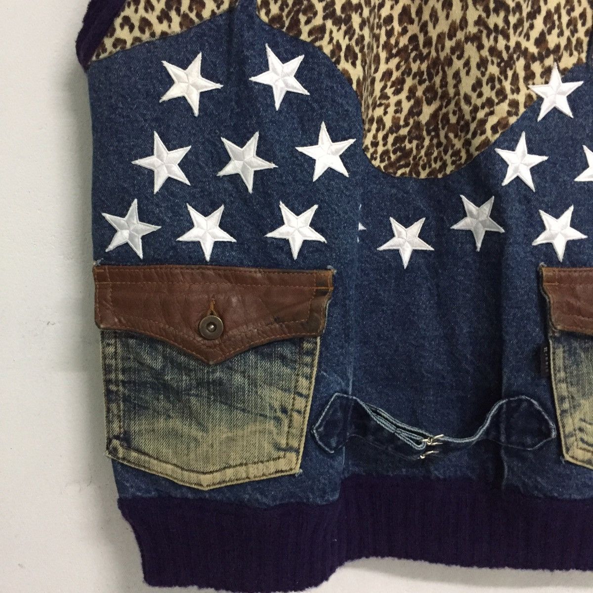 Denime Glued Patchy Custom Made Punk Vest Like Greg Lauren Design Size US M / EU 48-50 / 2 - 14 Thumbnail