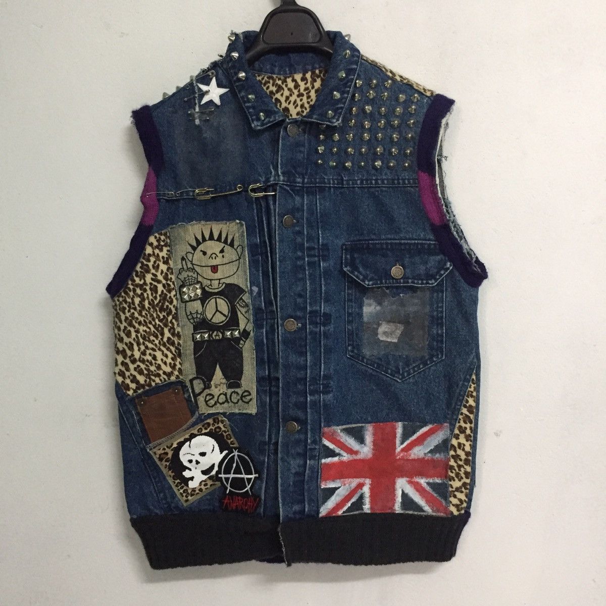 Denime Glued Patchy Custom Made Punk Vest Like Greg Lauren Design Size US M / EU 48-50 / 2 - 2 Thumbnail
