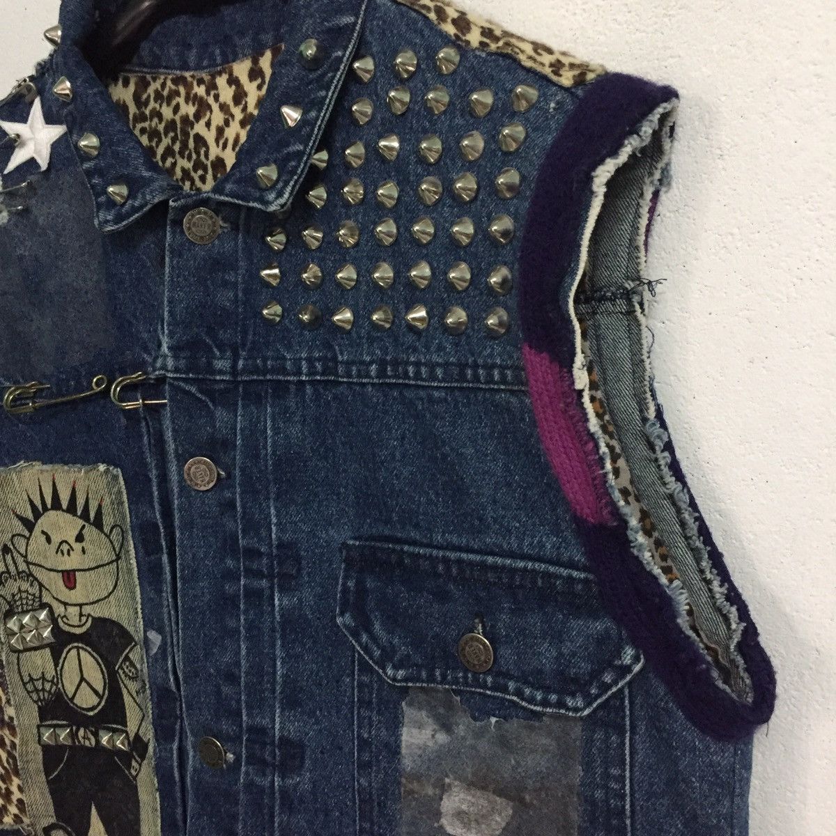 Denime Glued Patchy Custom Made Punk Vest Like Greg Lauren Design Size US M / EU 48-50 / 2 - 3 Thumbnail