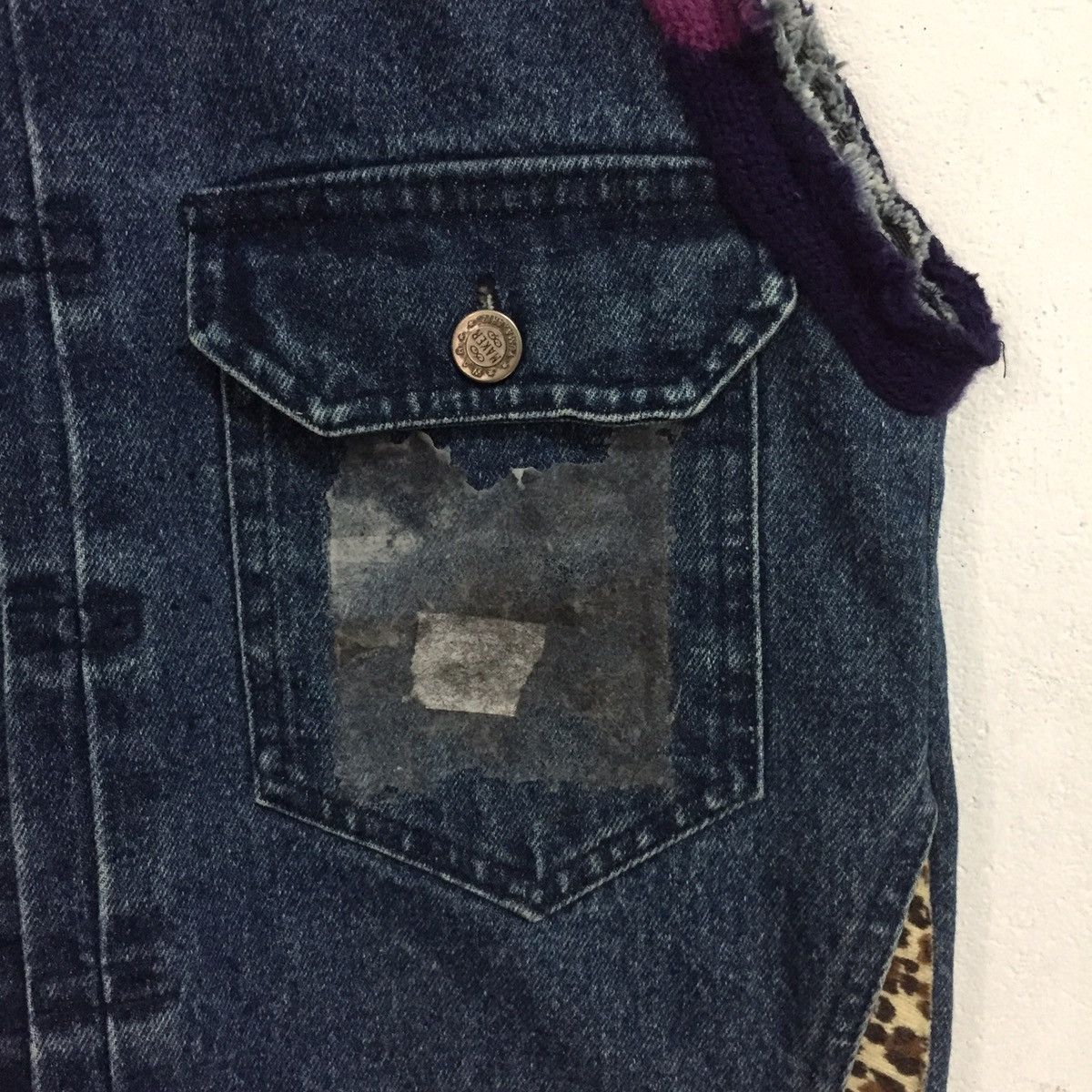 Denime Glued Patchy Custom Made Punk Vest Like Greg Lauren Design Size US M / EU 48-50 / 2 - 8 Thumbnail